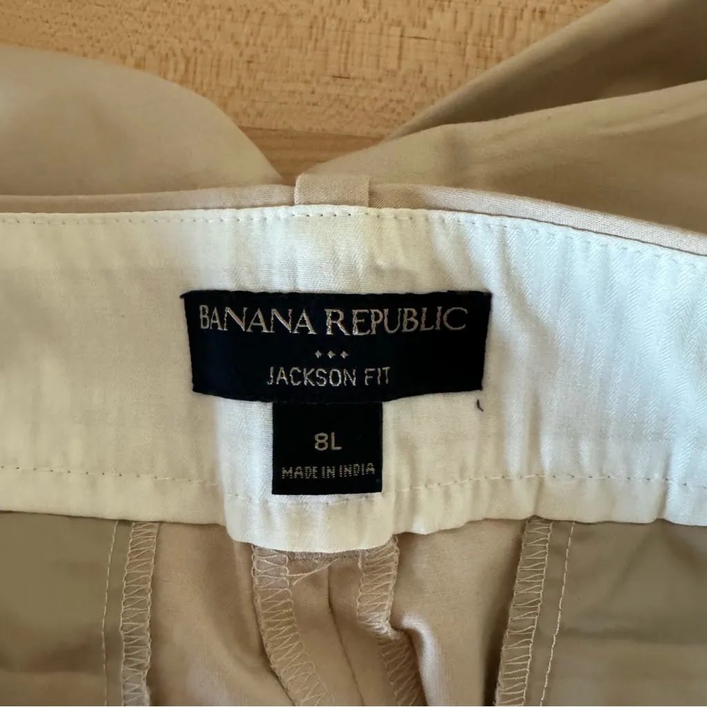 Banana Republic Factory Jackson Fit Slack Tan Beige Size 8 Long - Image 4