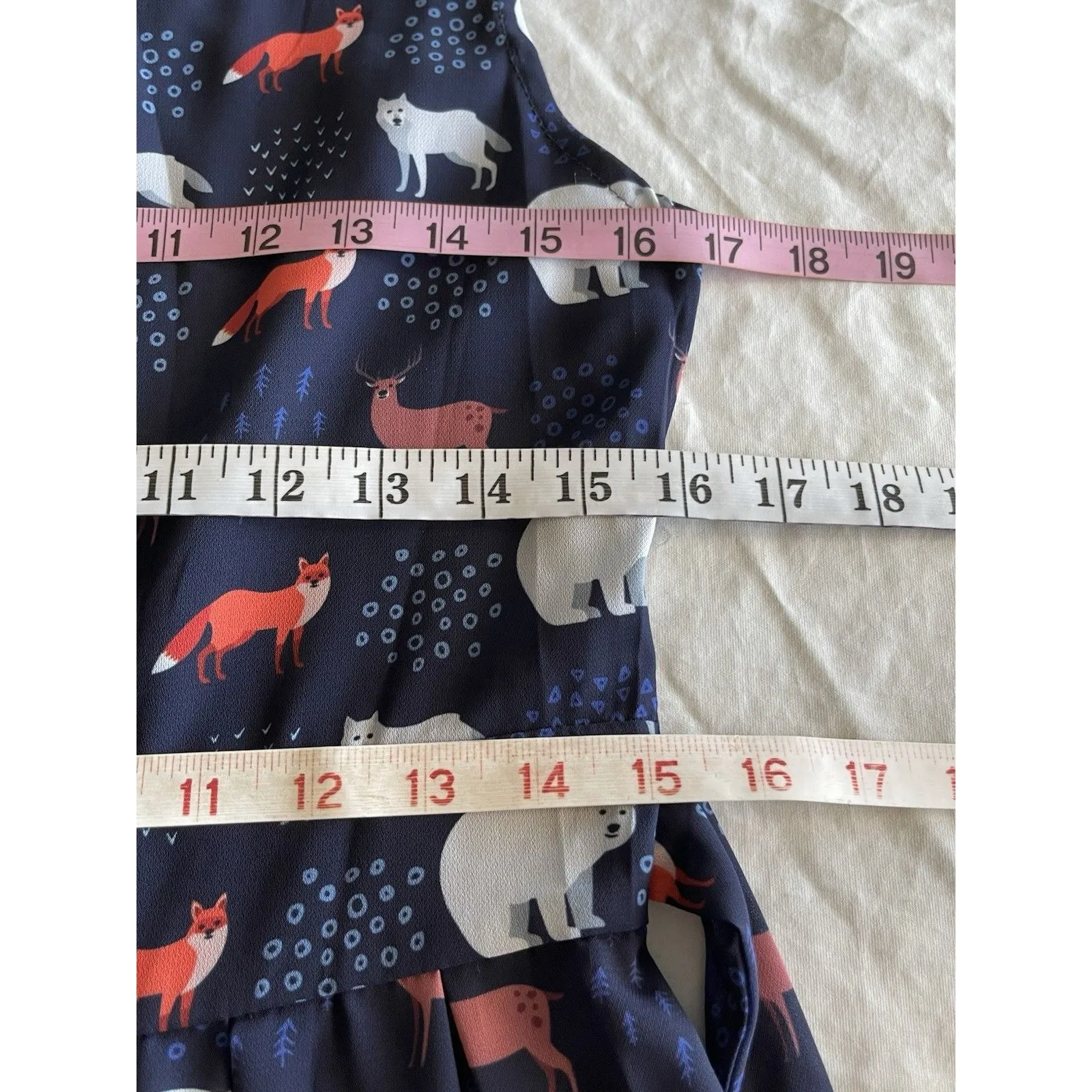 L.A. Soul Womens Dress Sz Small Animal Print Whimsical Quirky Nature Fall Autumn - Image 15