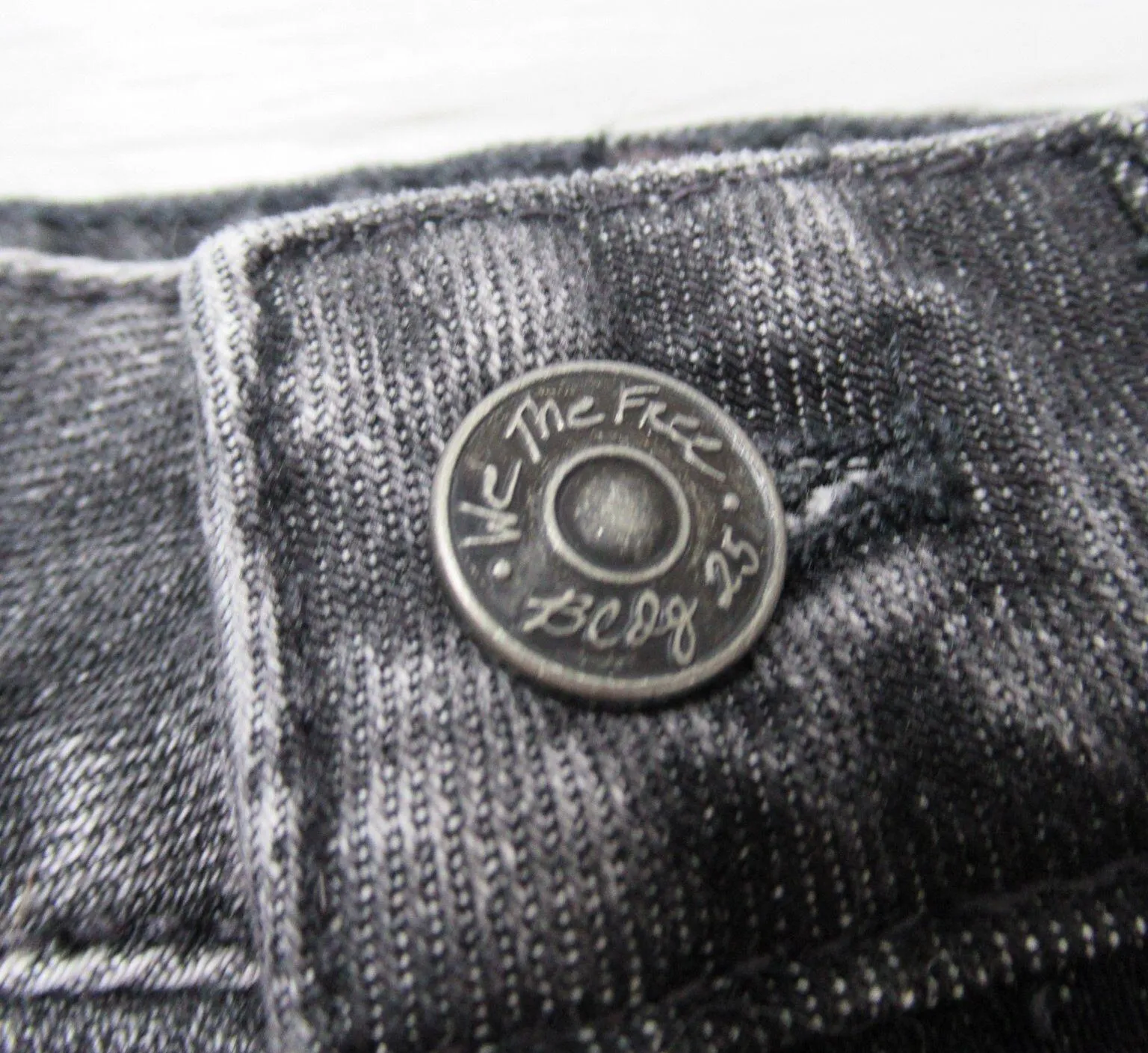 Bailey Frayed Denim Mini Skirt Black Women’s Size 24 / XS - Image 8