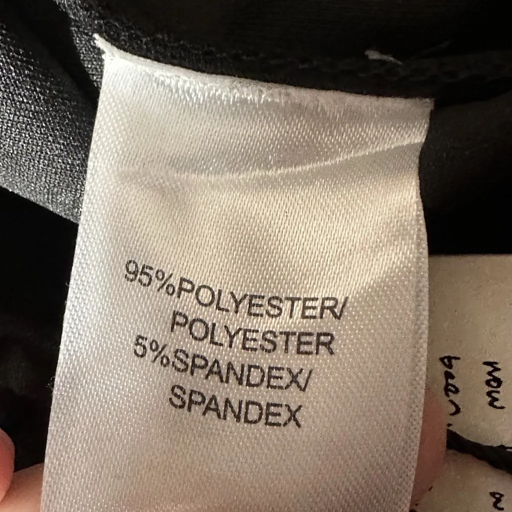 Pam & Gela NWT Black Metallic Contrast Cigarette Jogger Track Pant Ankle Zips LG - Image 10