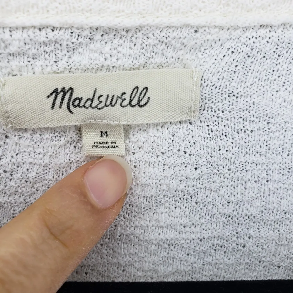 Madewell Texture & Thread Smocked Bell-Sleeve Top White Medium - Image 8