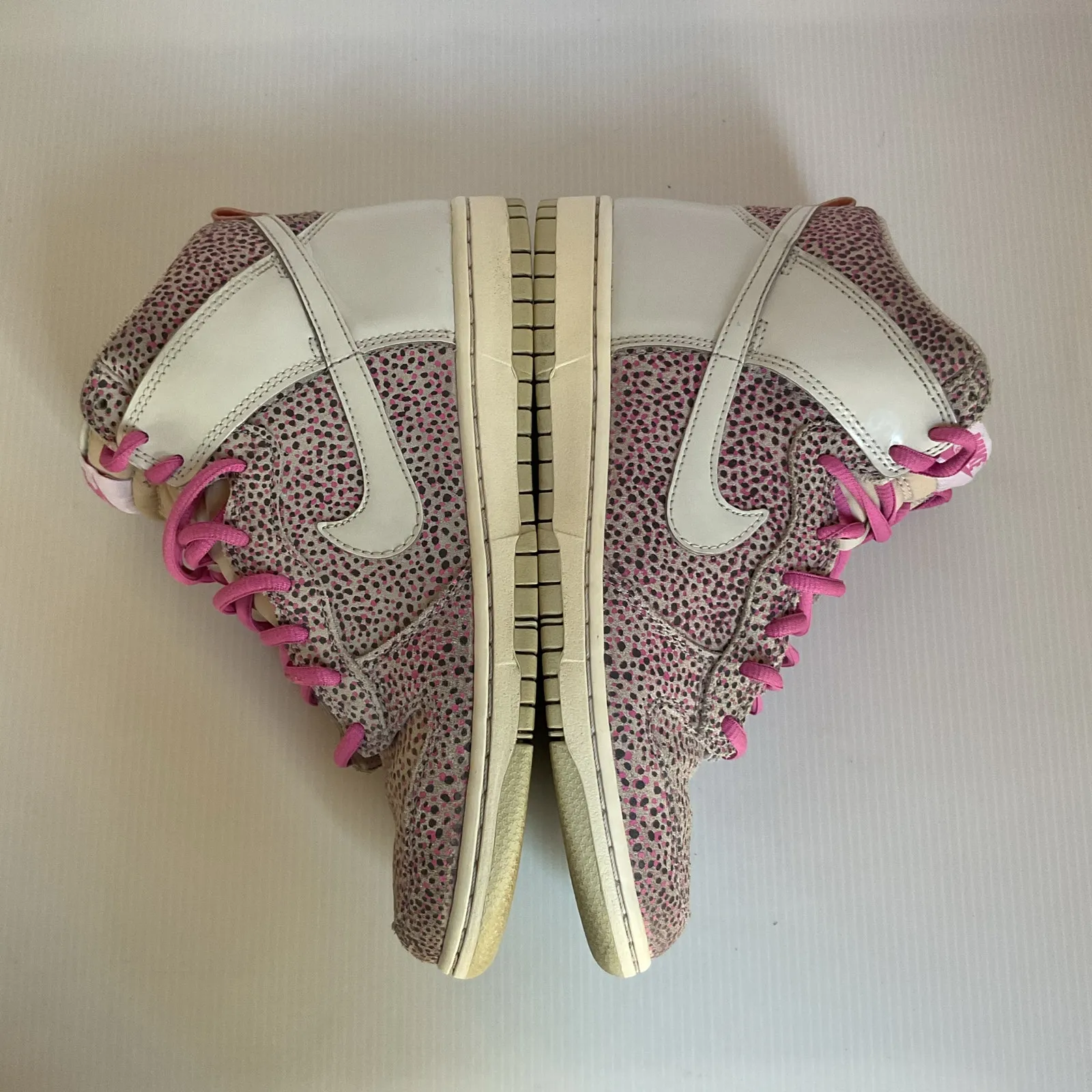 Nike Vintage Y2K Retro Dunk High Premium Pink Leopard Print Sneakers 8.5 - Image 8