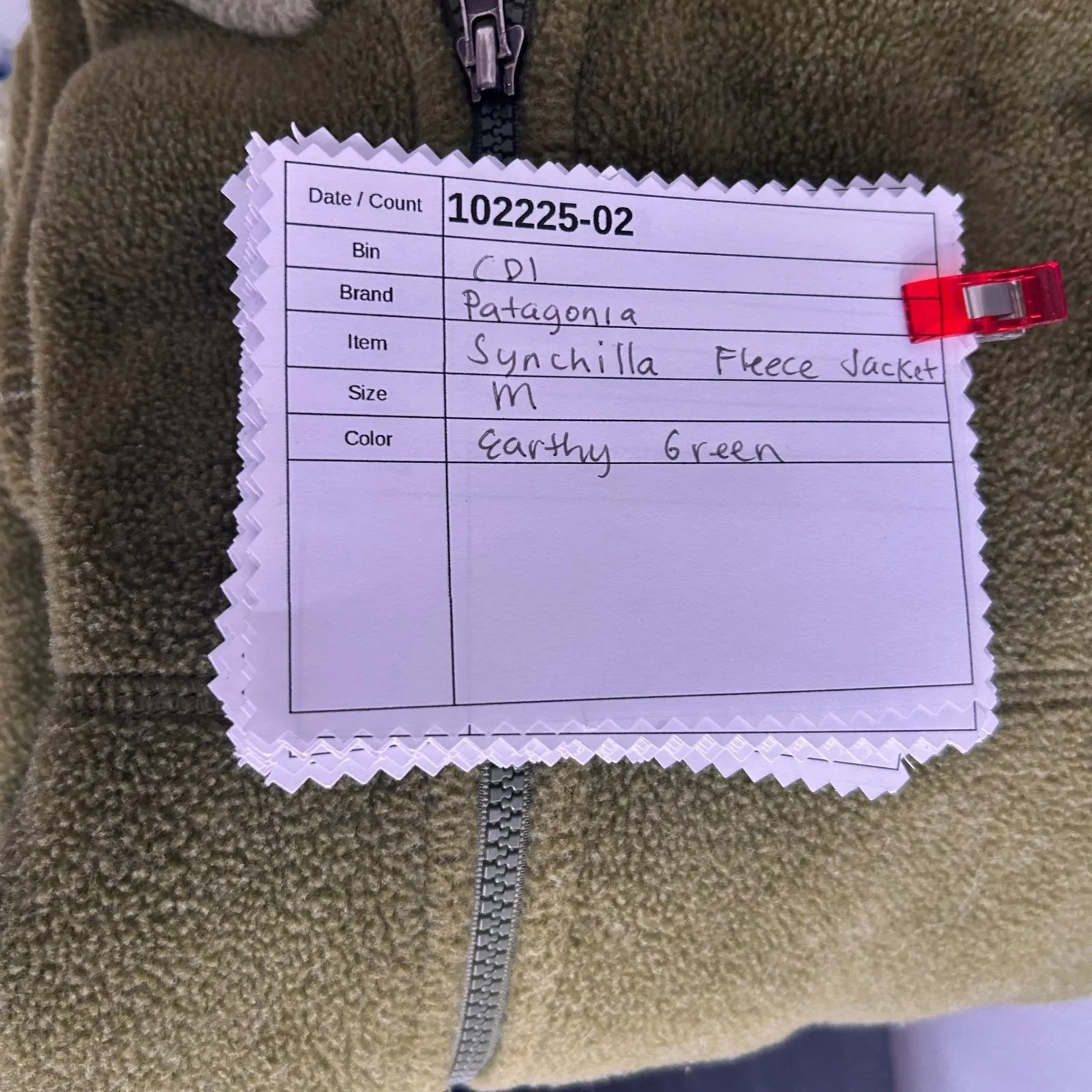 Patagonia Vintage Synchilla Fleece Jacket Green Medium - Image 14