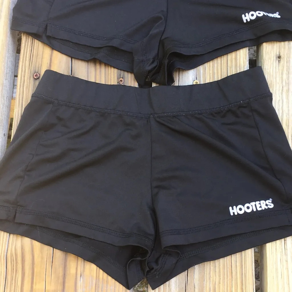 B20 Bundle of 2 Super Sexy Hooters Girl Worn Shorts Stretchy Black Size Medium - Image 3