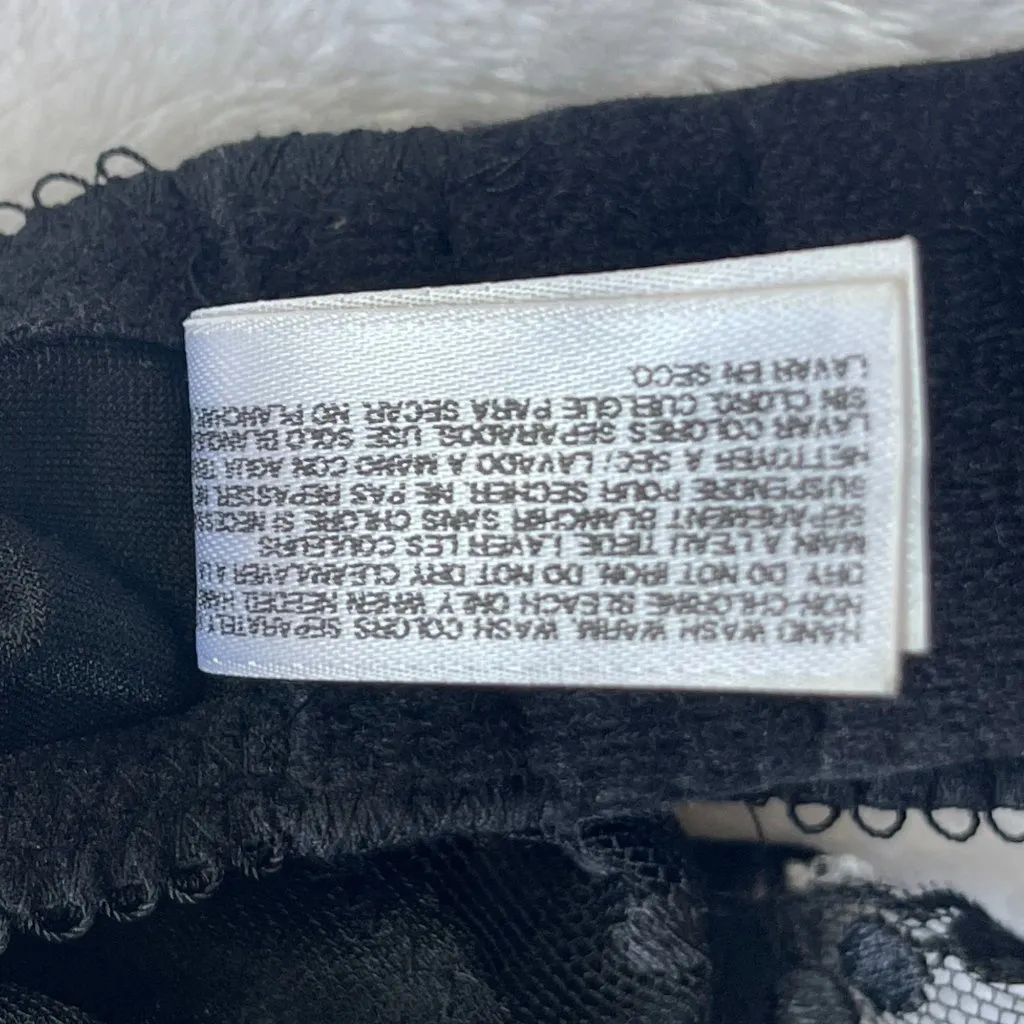 Wacoal Underwire Bra Women's Size 36D Black Polka Dot Semi Sheer Full Coverage - Image 12