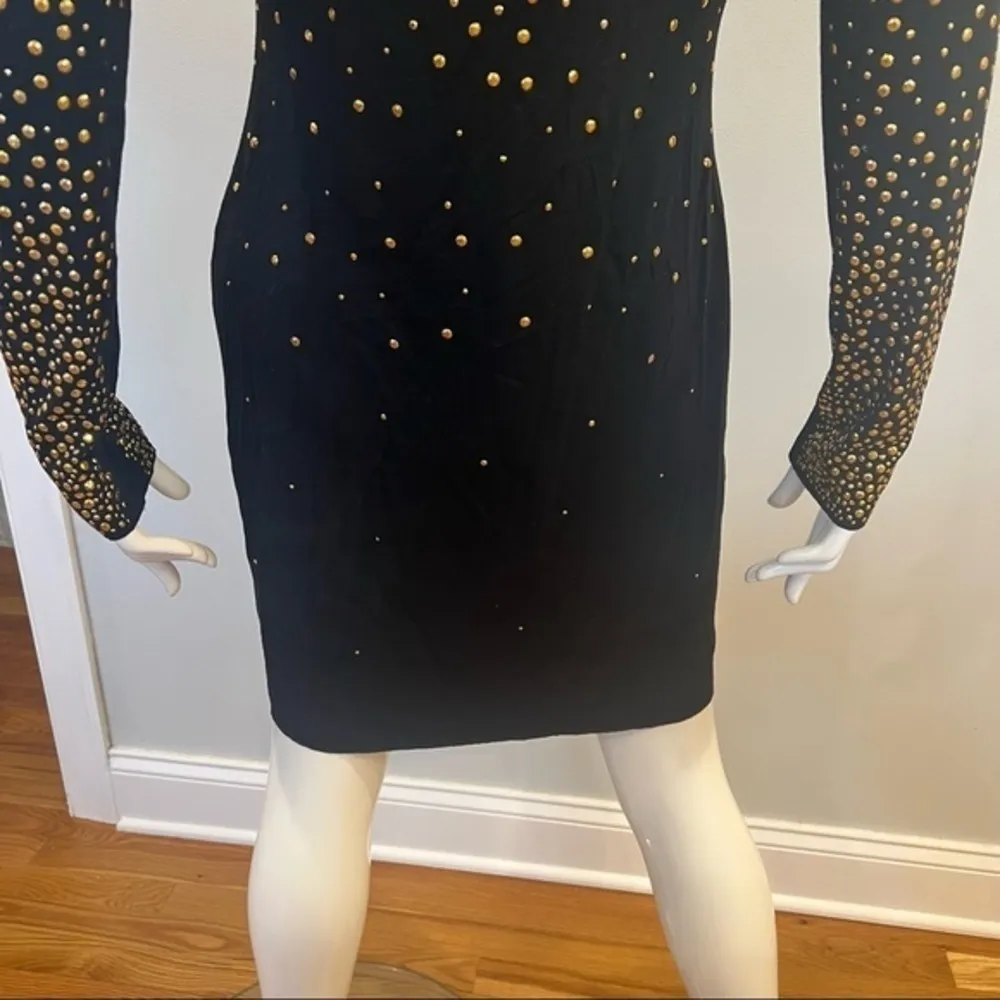 Cynthia Steffe Natasia Gold Studded Black Dress - Image 7