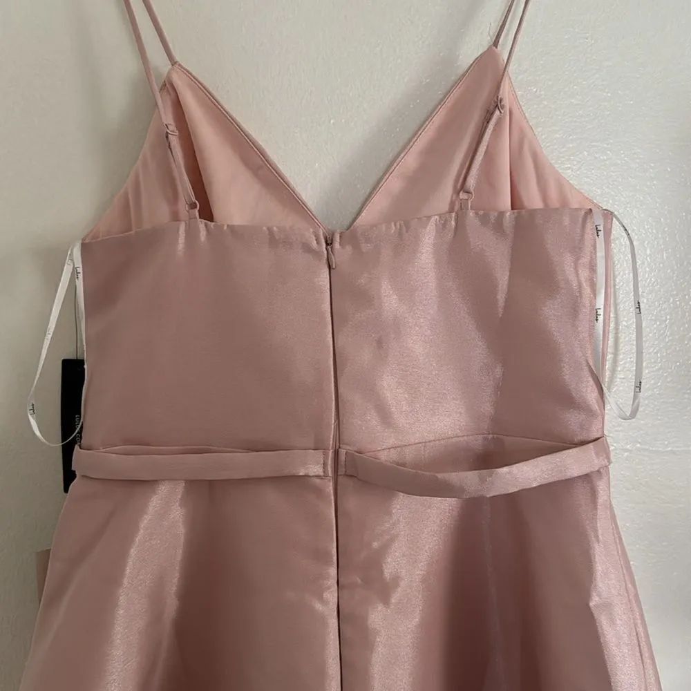 Lulu’s  Light Pink Satin Skater Dress NWT - Image 5