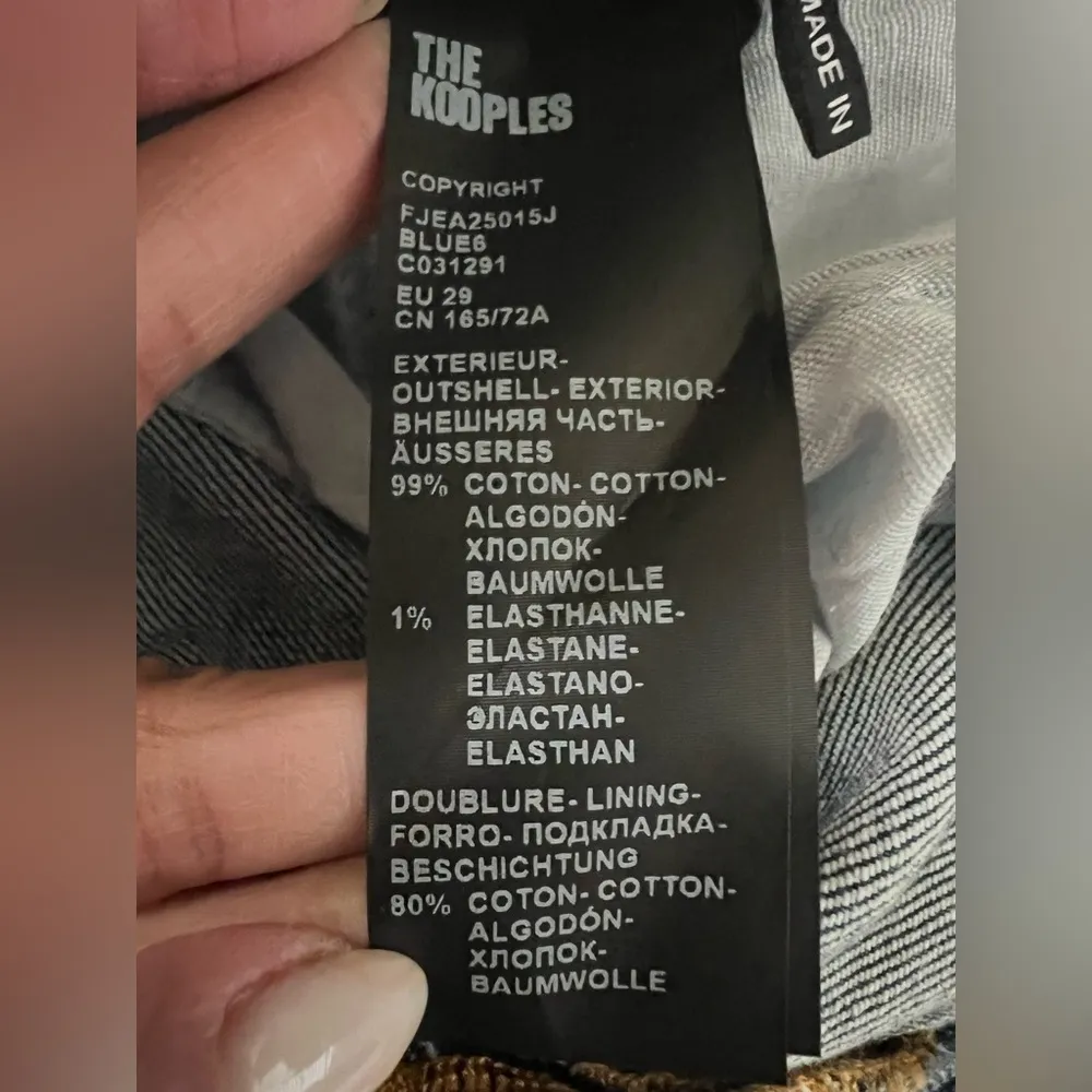 THE KOOPLES Low Rise Bootcut Jeans in Blue Women's Size 29 NWT Button Fly - Image 10