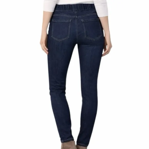 Liverpool Dark Wash Pull On Skinny Ankle Mid Rise Jegging Jeans Women’s Size 12 - Image 6