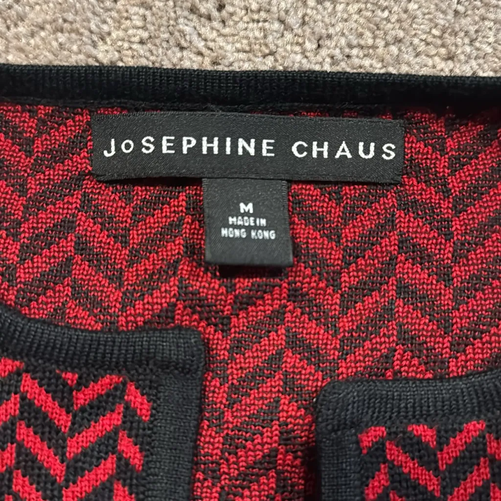 Josephine Chaus Herringbone Two Piece Blazer/Top Set SIZE M - Image 3