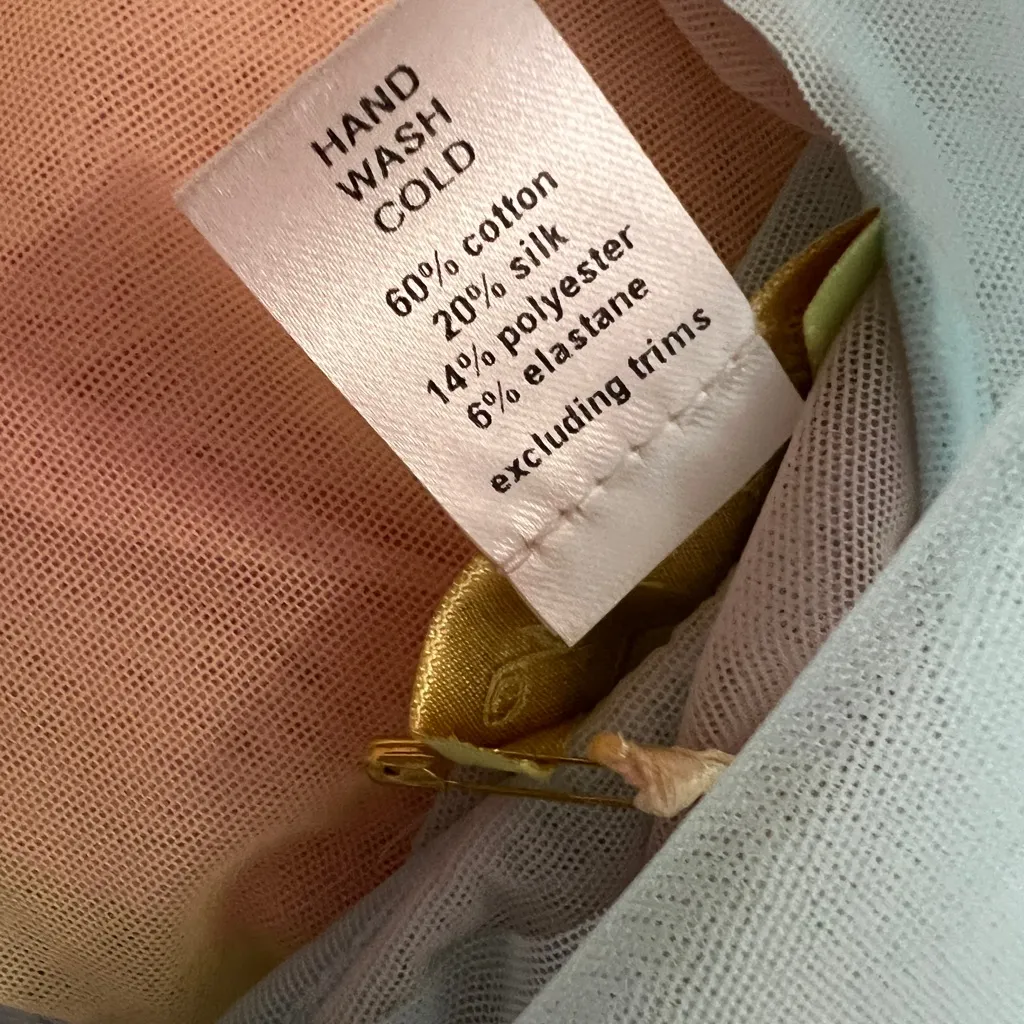 NWT Noblesse Oblige Pastel Tiered Mesh Nightgown Slip Dress Sheer Ruffle L Pink Size L - Image 7