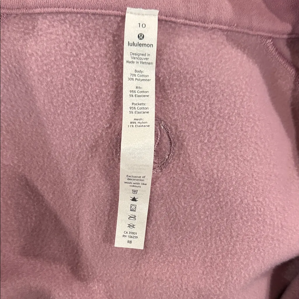 Lululemon Athletica Radiant Pink taupe Zip-Up Jacket size 10 never used - Image 8