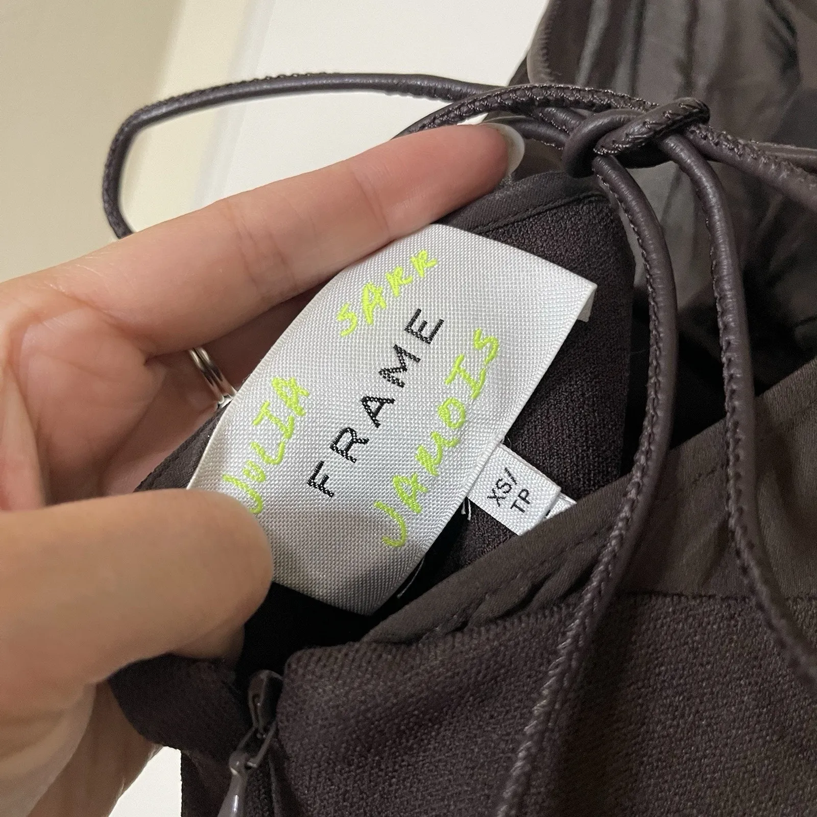 RARE! FRAME + Julia Sarr-Jamois one-shoulder open-back jersey mini dress XS - Image 8