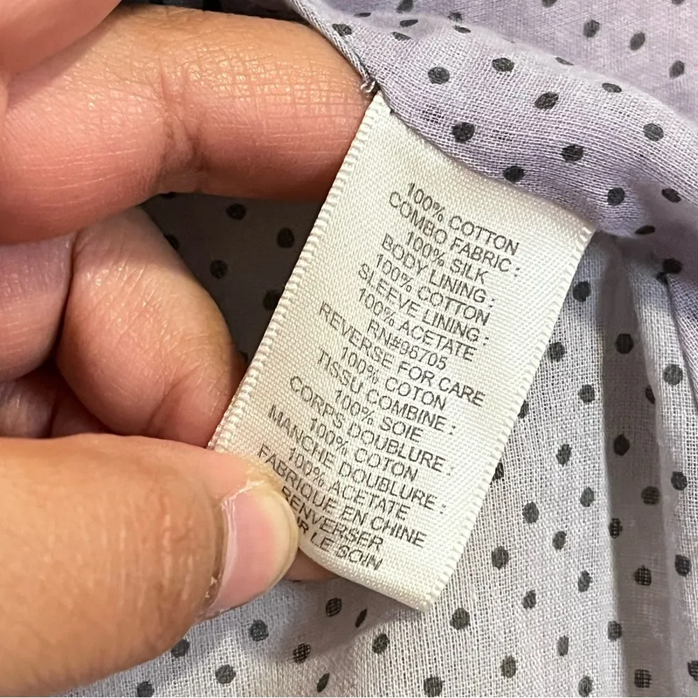 Rebecca Taylor Tweed Cream Snap Button Down Jacket Size 2 - Image 6