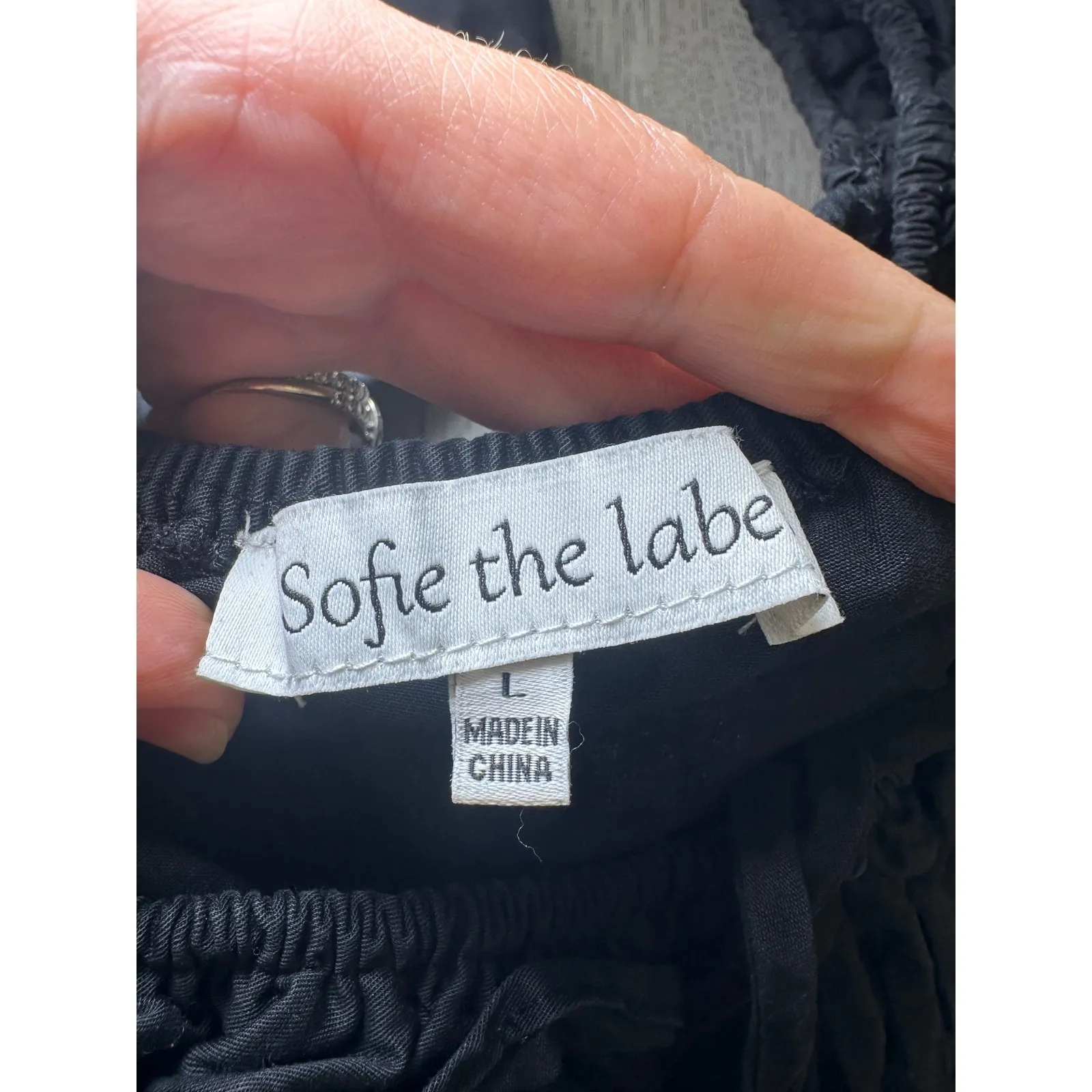 Socks the Label babydoll black flirty girly whimsigoth mini dress large cotton‎ - Image 5