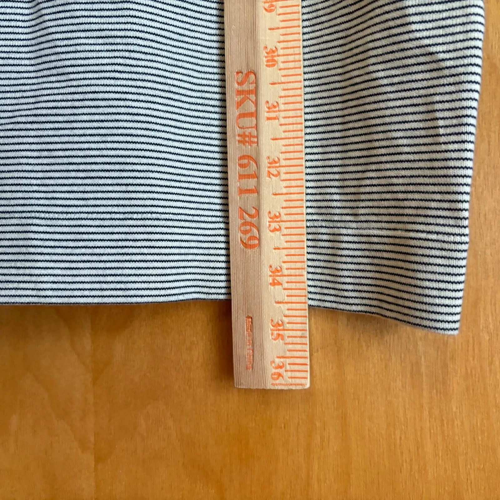 KATE‎ SPADE SATURDAY Striped Knit Dress M Long Sleeve Asymmetrical Neckline Gray Size M - Image 8