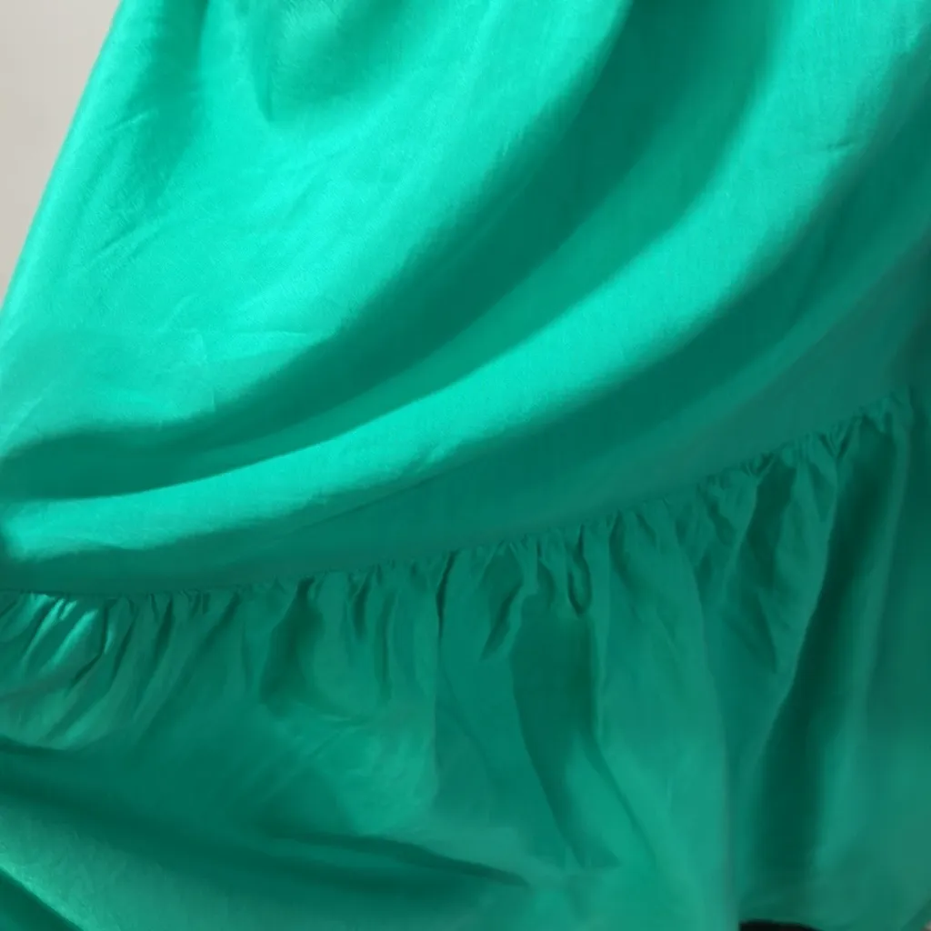 Kelly Green strappy ruffle maxi midi with smocking size M Size M - Image 7