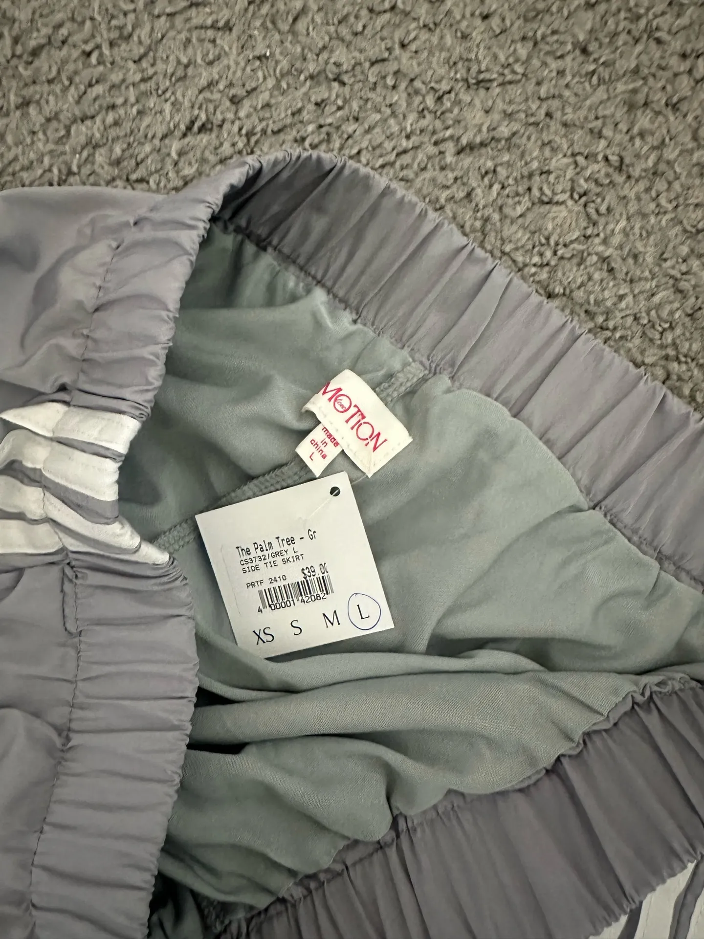 Side tie Athletic skirt grey - Image 3