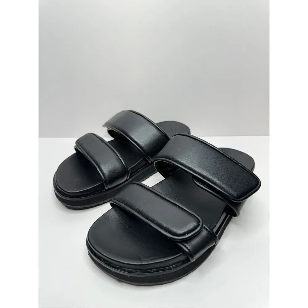 Open Edit  Sandals Size 6.5 Black Open Toe Finley Slides‎ - Image 2