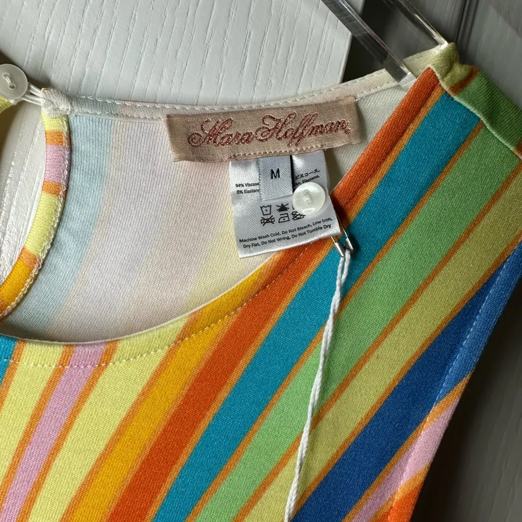 NWT Mara Hoffman Misun Rising Sun Midi Dress Size Medium - Image 7