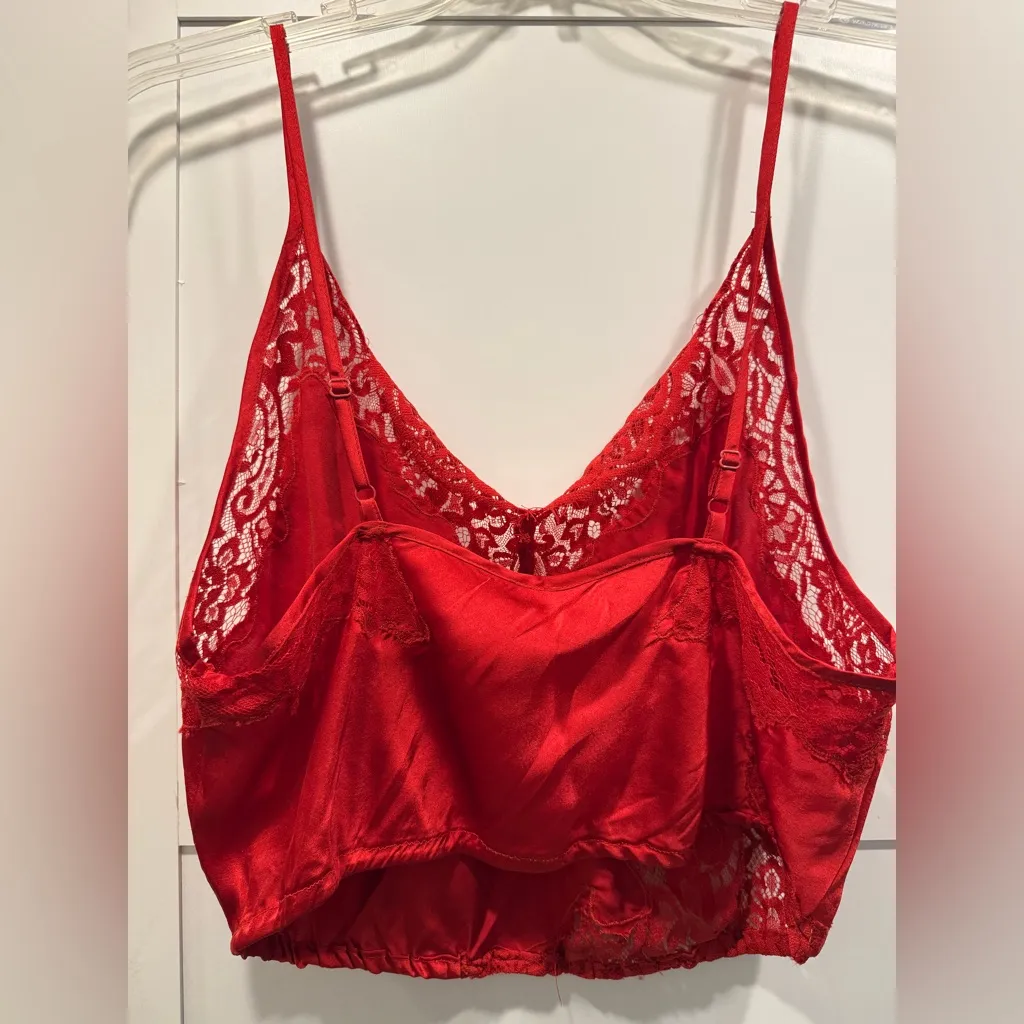 Free People Night Out Blouson Brami in Ruby Red size L; NWT - Image 6