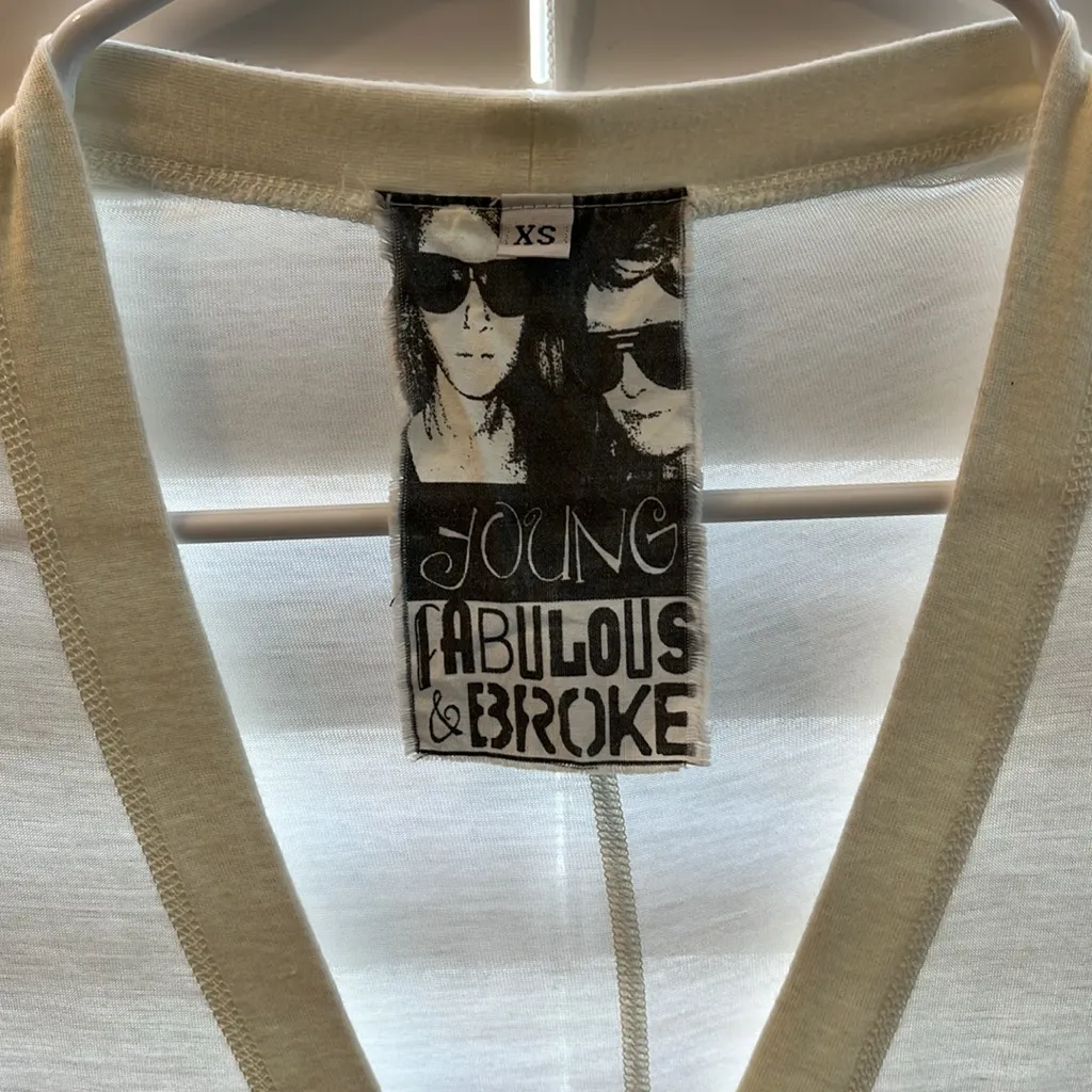 Young fabulous and broke long, white cardigan size extra small - Image 3