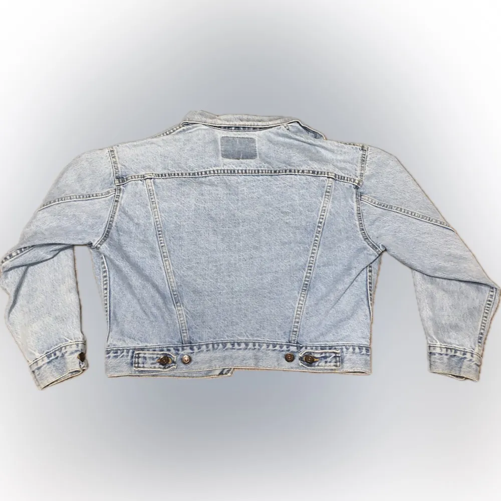 Vintage 90s Levi Strauss Light Blue Denim Trucker Collar Jean Jacket L 16/18 - Image 10