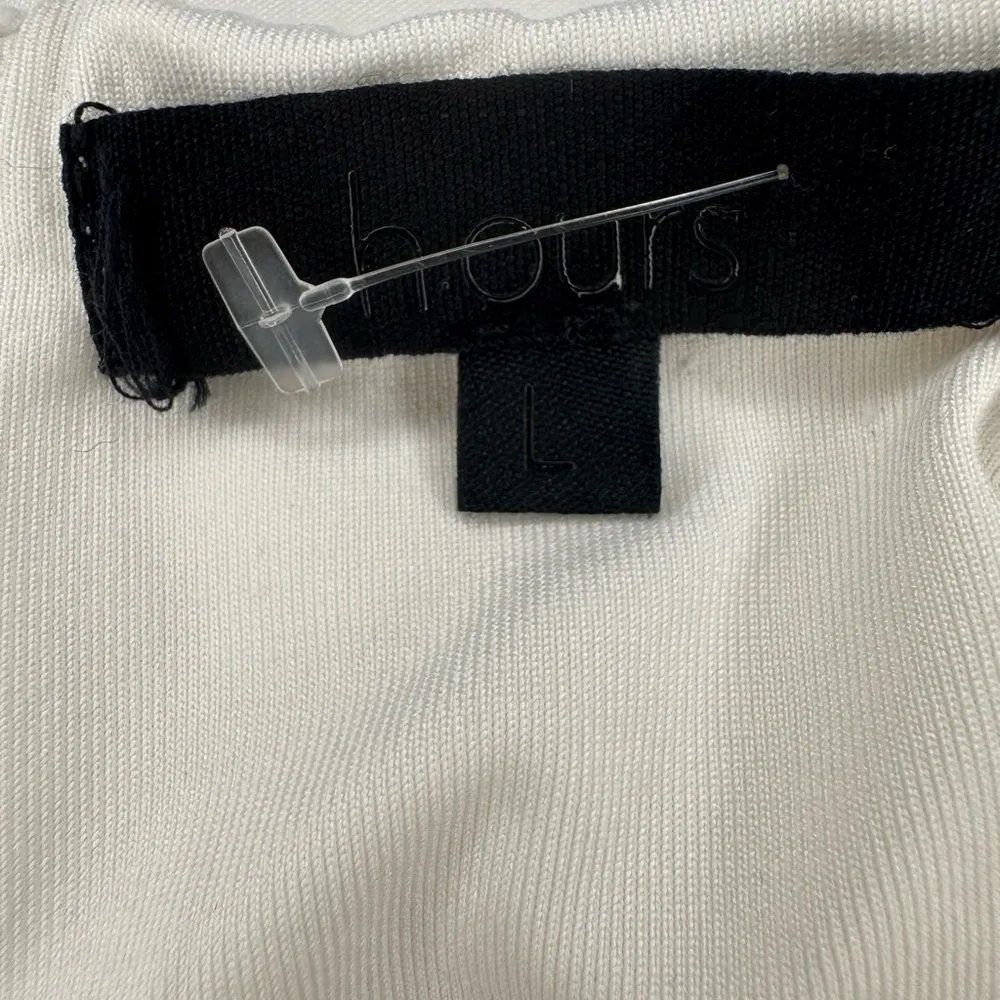 H:OURS Ivory Ralph Bodycon Dress sz Large Cream  Cocktail Womens. A19 - Image 12