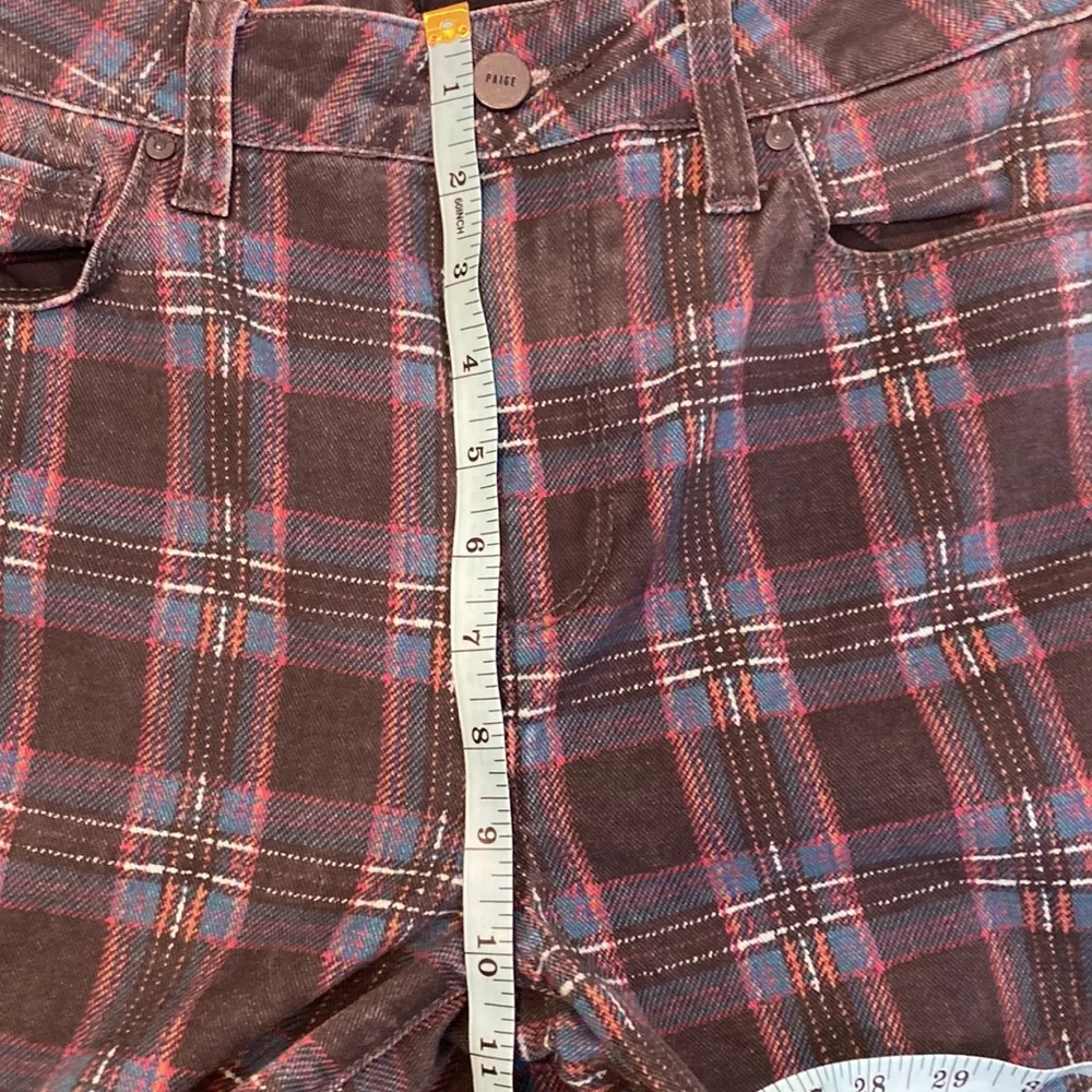 Paige Hoxton Ankle Black Atlantic Tartan Plaid Slim Leg Jeans EUC Sz 29 Cotton - Image 10