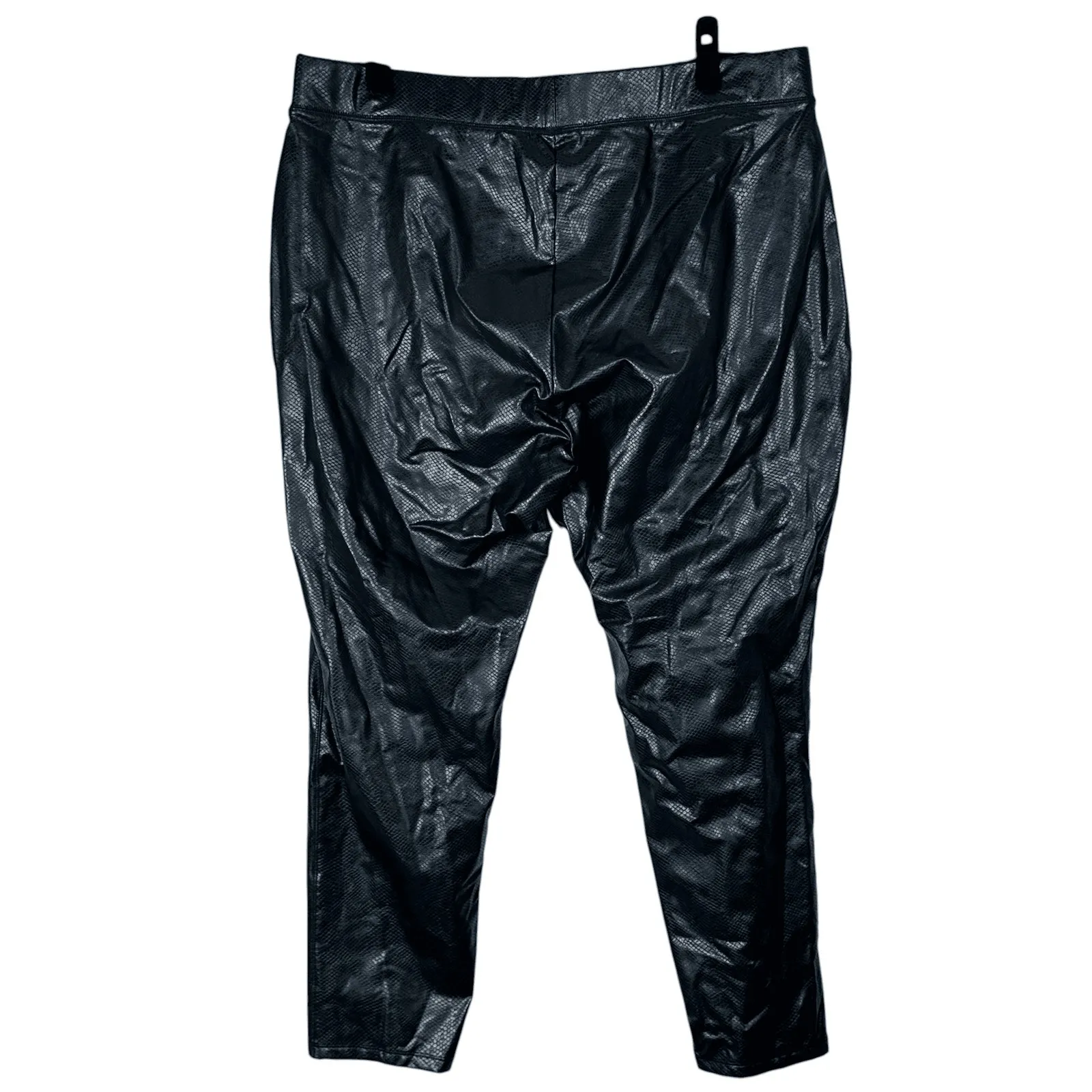 NWT Ashley Stewart Pants Womens 22/24 Black Croc Embossed Plus Size - Image 3