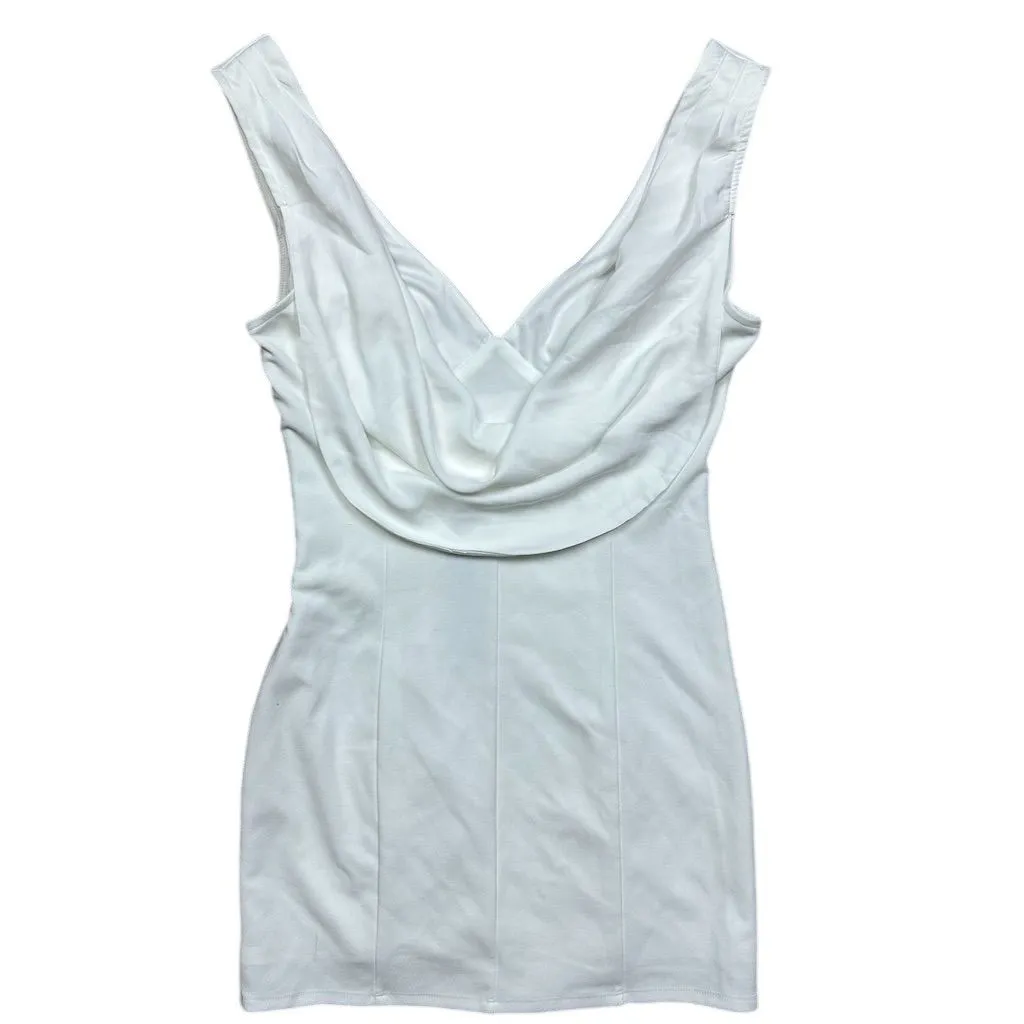 NWT Lulus Perfection White Sleeveless Cowl Back Mini Dress Size S Party Cocktail - Image 6