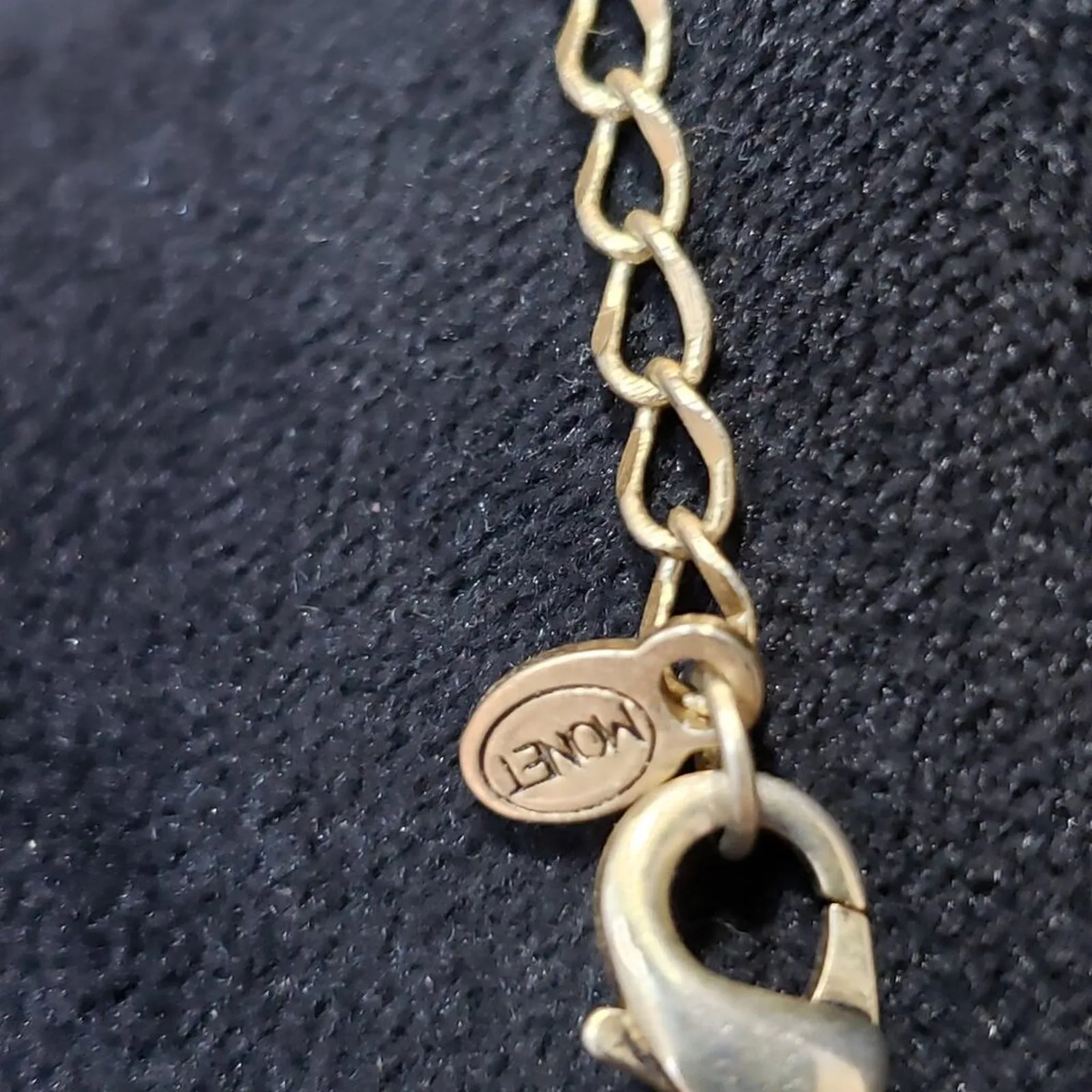 Women Fashion Gold Plated Mix Bead Enamel Square Monet Pendant Necklace - Image 7