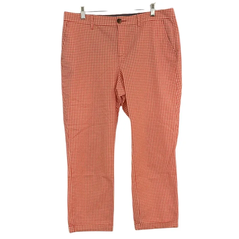 Tommy Hilfiger Heritage Hampton Red White Stretch Chino Gingham Pants Size 12 - Image 5