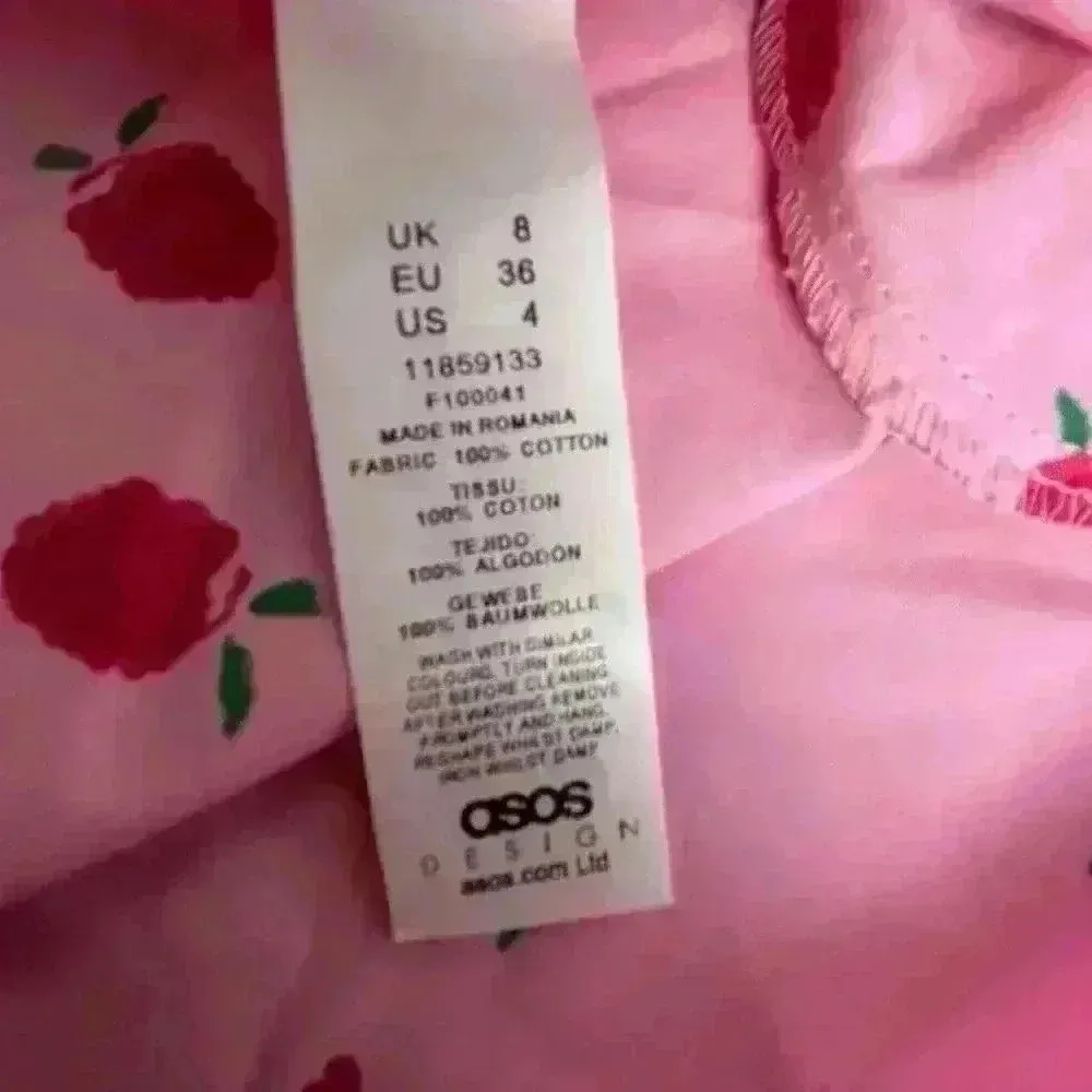 ASOS Design Women's Petites Size 4 Pink Floral Mini Skirt in strawberry - Image 11