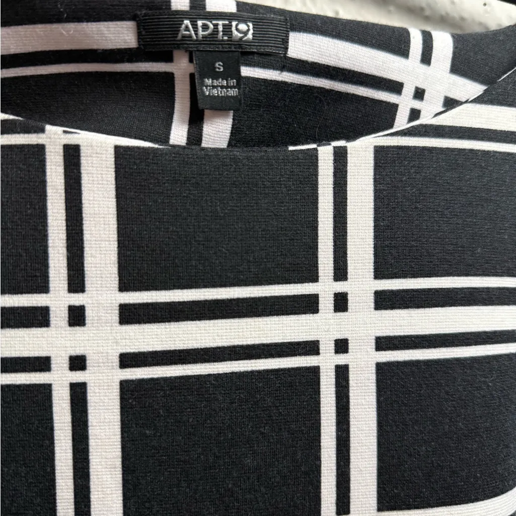 Apt. 9 Black and White Checkered Dress Size S - Image 3
