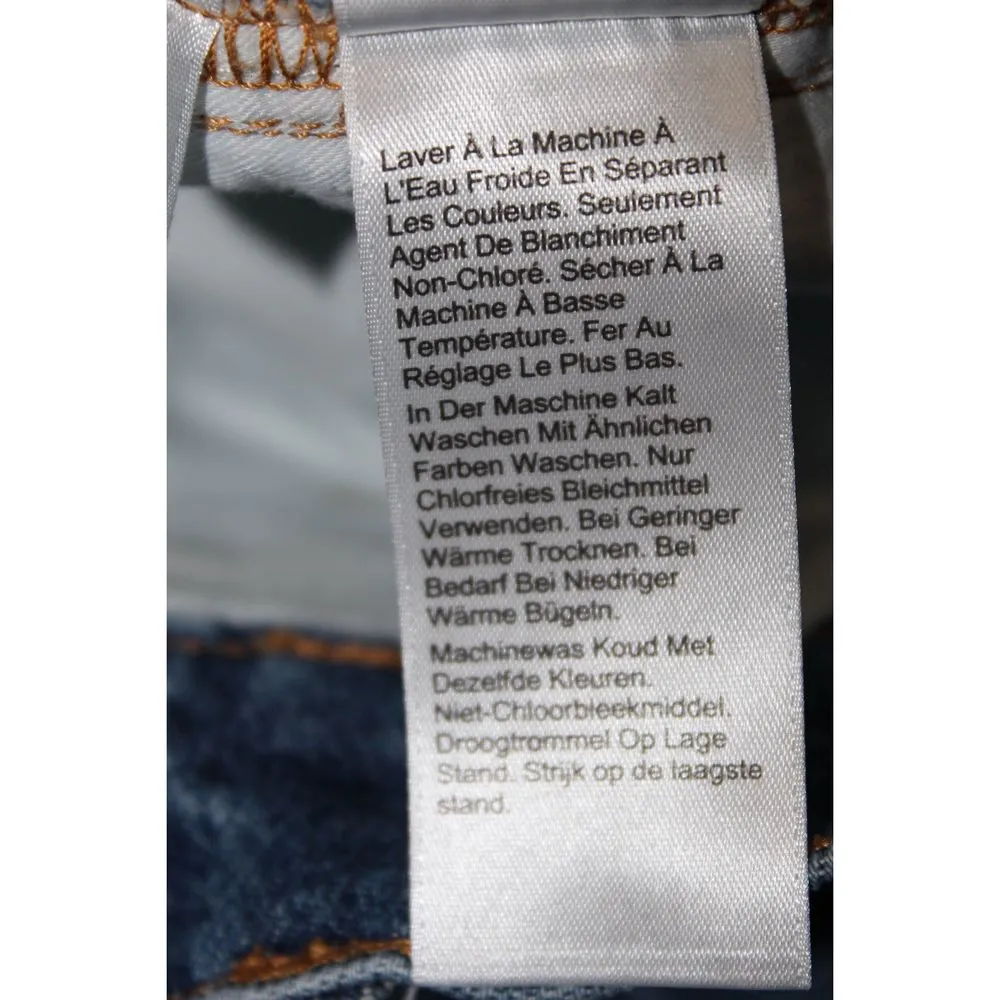 Womens J. Crew Full Length Demi Boot BF569 Blue High Rise Bootcut Jeans Size 32 - Image 9