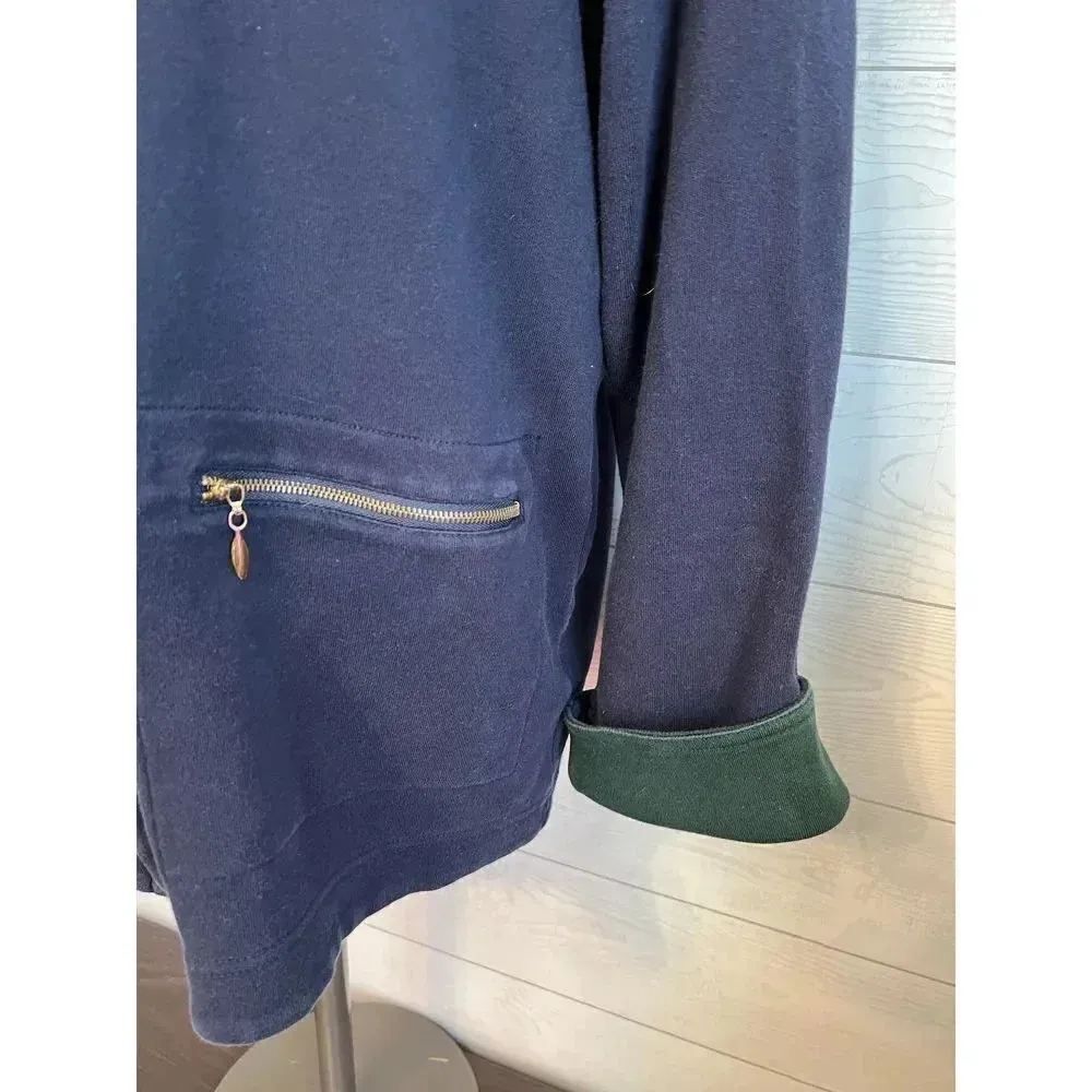 Talbot’s navy full zip cotton jacket Size Medium - Image 3