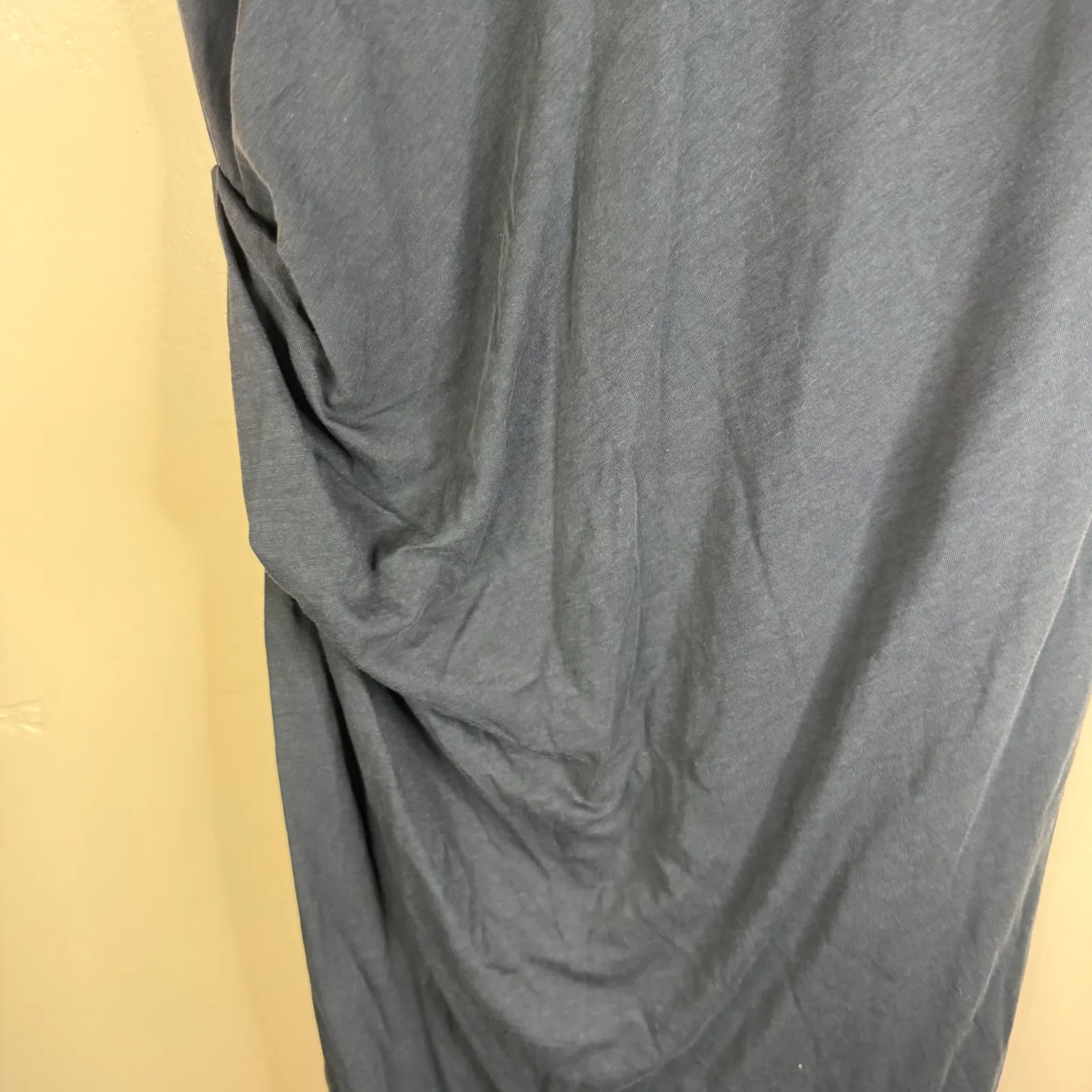 ALLSAINTS Gamma Grey Sleeveless Ruched Midi Dress Size 2 Travel Formal Wear Gray - Image 5