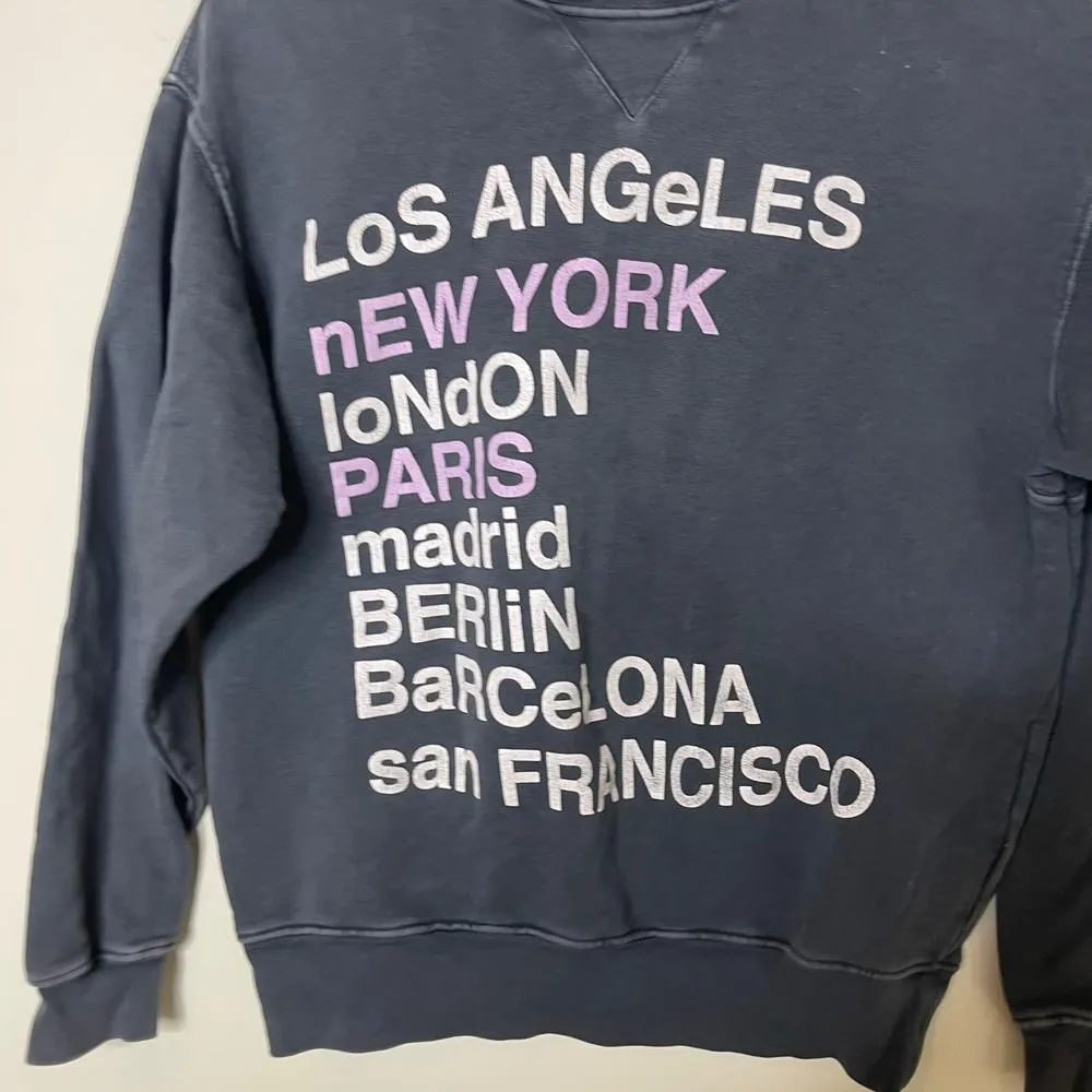 Anine Bing City Love Sweatshirt in grey sz XS - Image 5