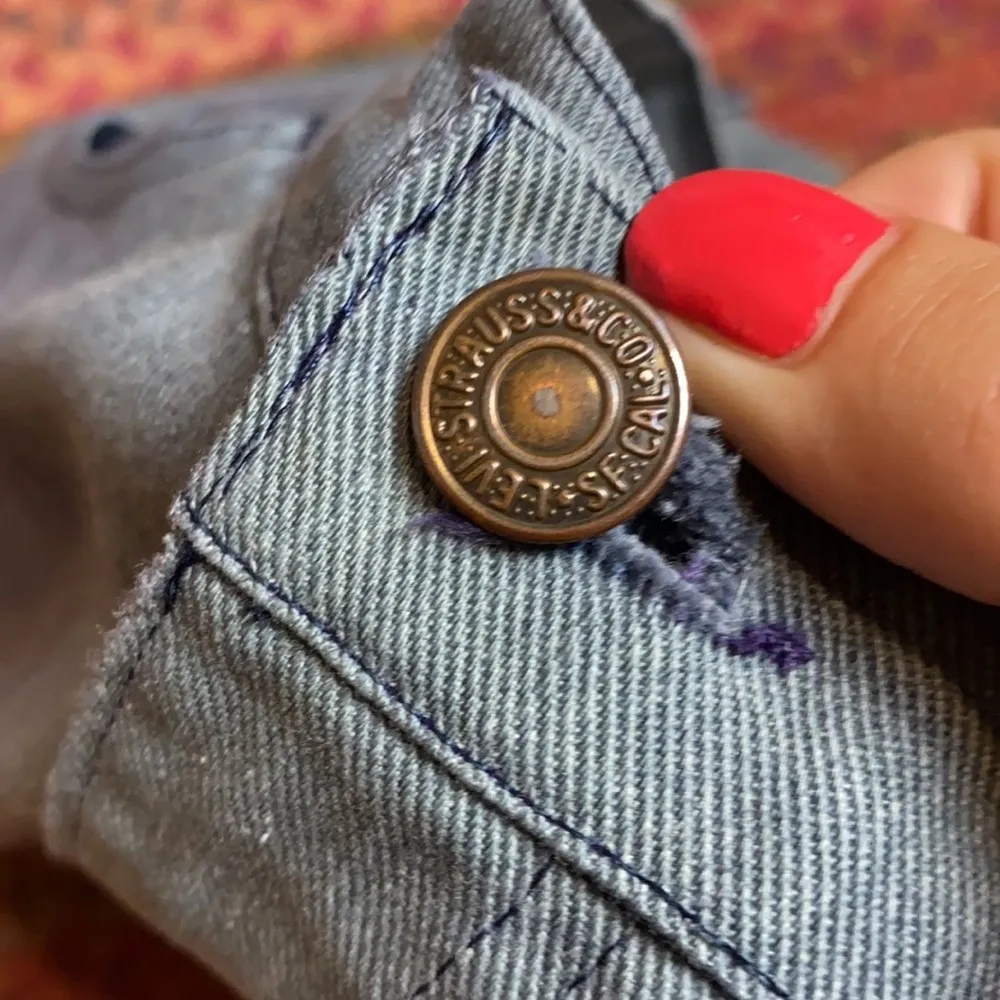 VINTAGE GREY LEVIS DENIM BASIC SHORTS Gray Size 30 - Image 5