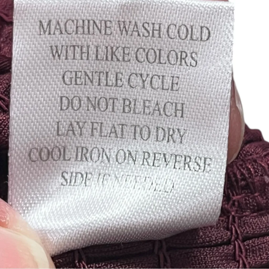 Almost Famous Velour‎ Smocked Burgundy Top Size XL Dark Academia Witchy Gothic - Image 7