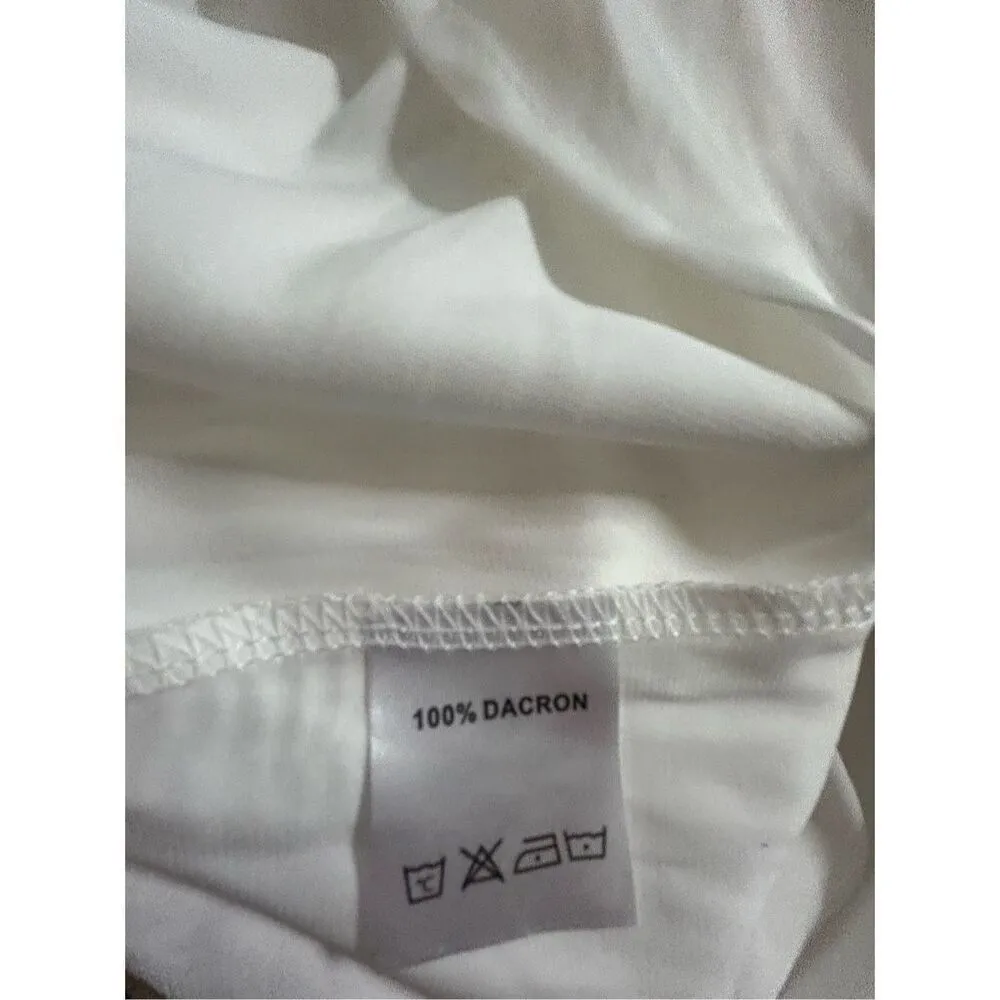 NEW white Satin Wrap Midi Dresses White XL - Image 5