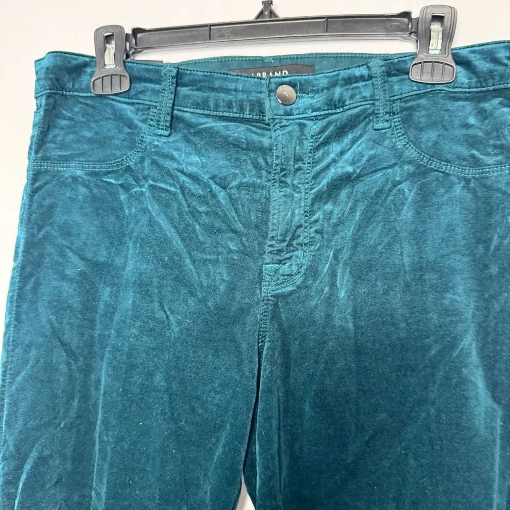 J brand green velvet skinny mid rise jeans size 31 - Image 3