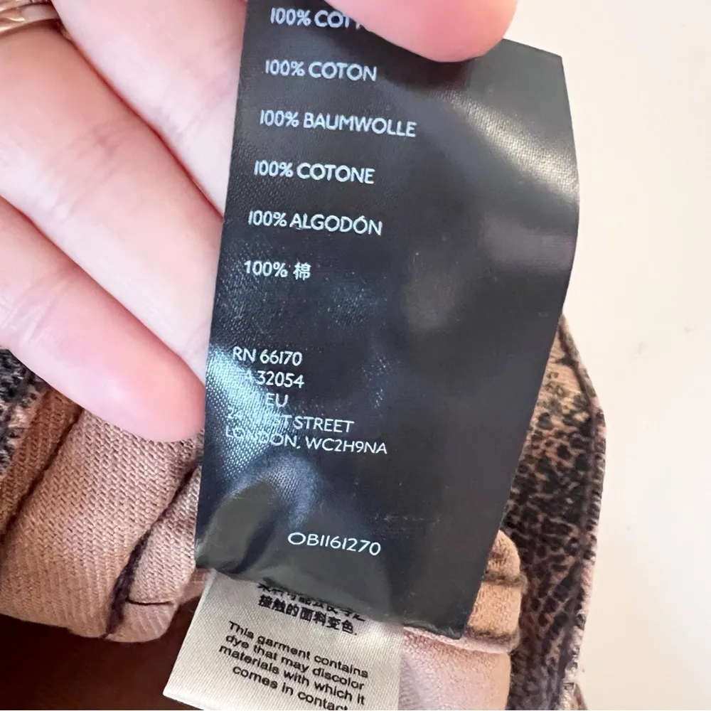 Free People Jacket Womens Size XS Brown Snake Print Boyfriend Trucker Denim - Image 7