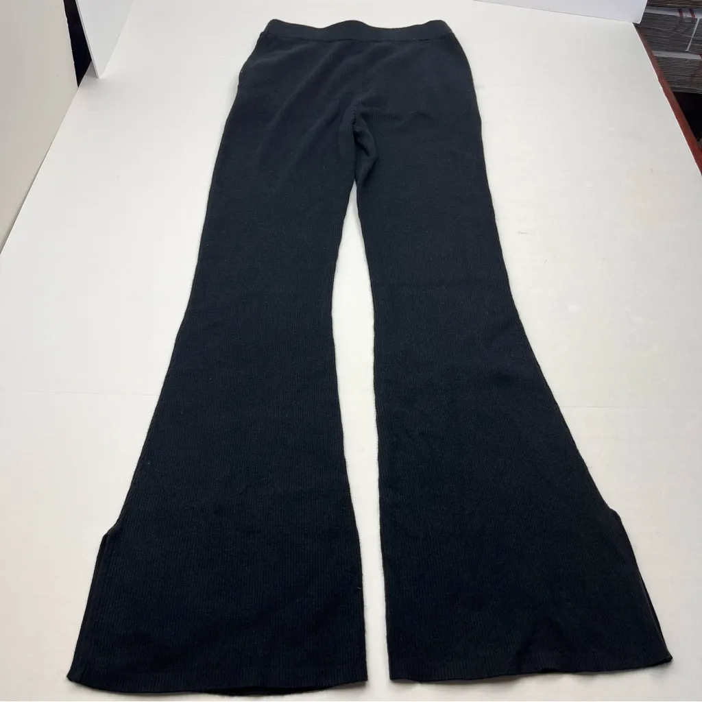 Favorite Daughter Cotton Cashmere Blend‎ Ribbed Pants Women Size XS Black Flare - Image 8