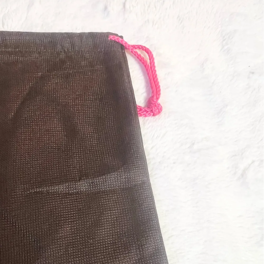 Kate Spade “Coral Lipstick” Brown Drawstring Dust Bag 19.5 x 17.6 - Image 3