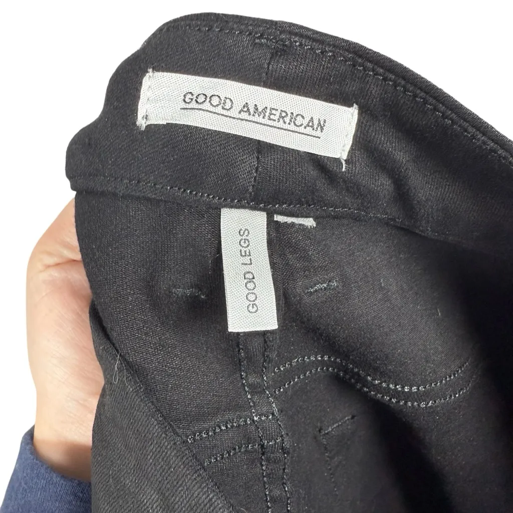 Good American Good Legs Coated Slim Straight Jeans in Black Size 20W - Image 6