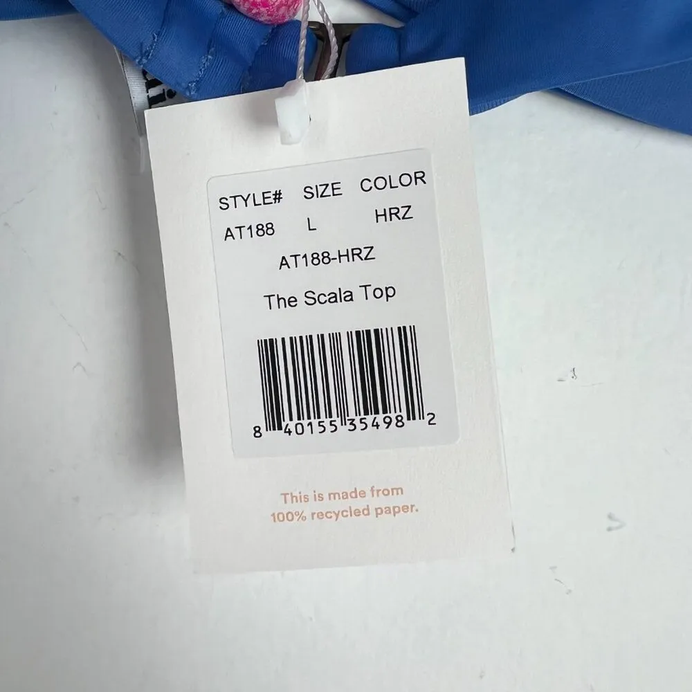 NWT Andie Swim The Scala Top Flat Strapless Horizon Blue Size Large L NEW - Image 8