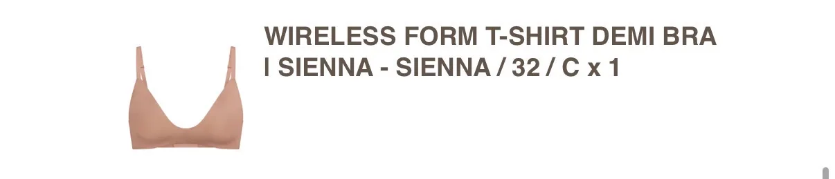 SKIMS T-Shirt Demi Wireless Bra sienna 32c - Image 4