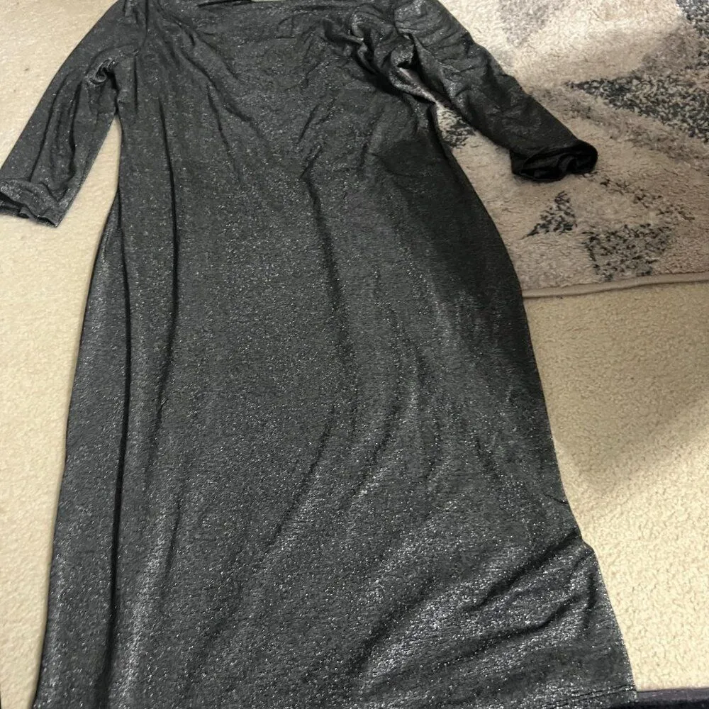 Leota black and silver metallic dress M - Image 6